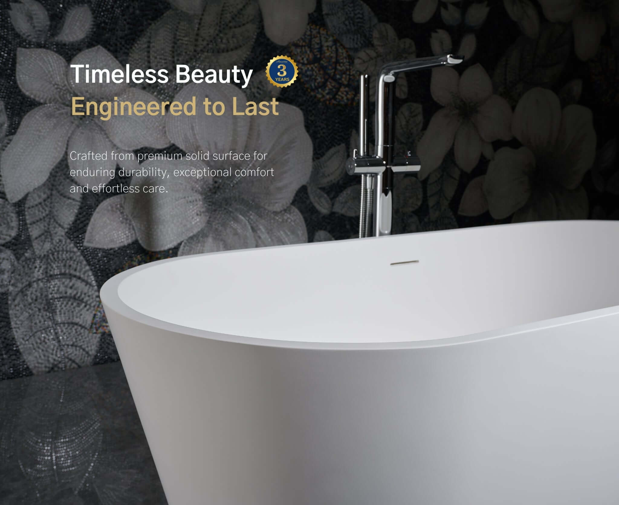 Tranquil Freestanding Solid Surface Bathtub