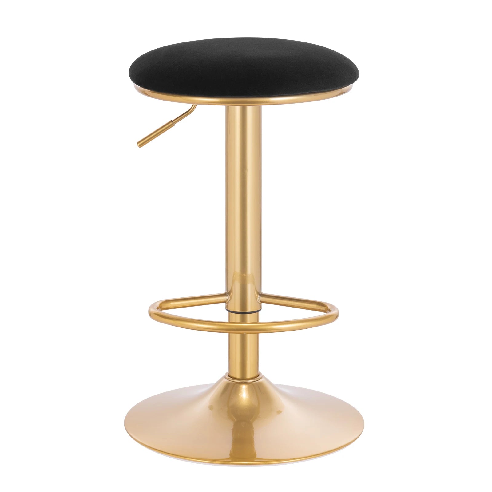 1PC Bar Stool with Footrest Ergonomic 360° Swivel Dining Stool Height-Adjustable Counter Stools for Bistro Kitchen Bar Cafe