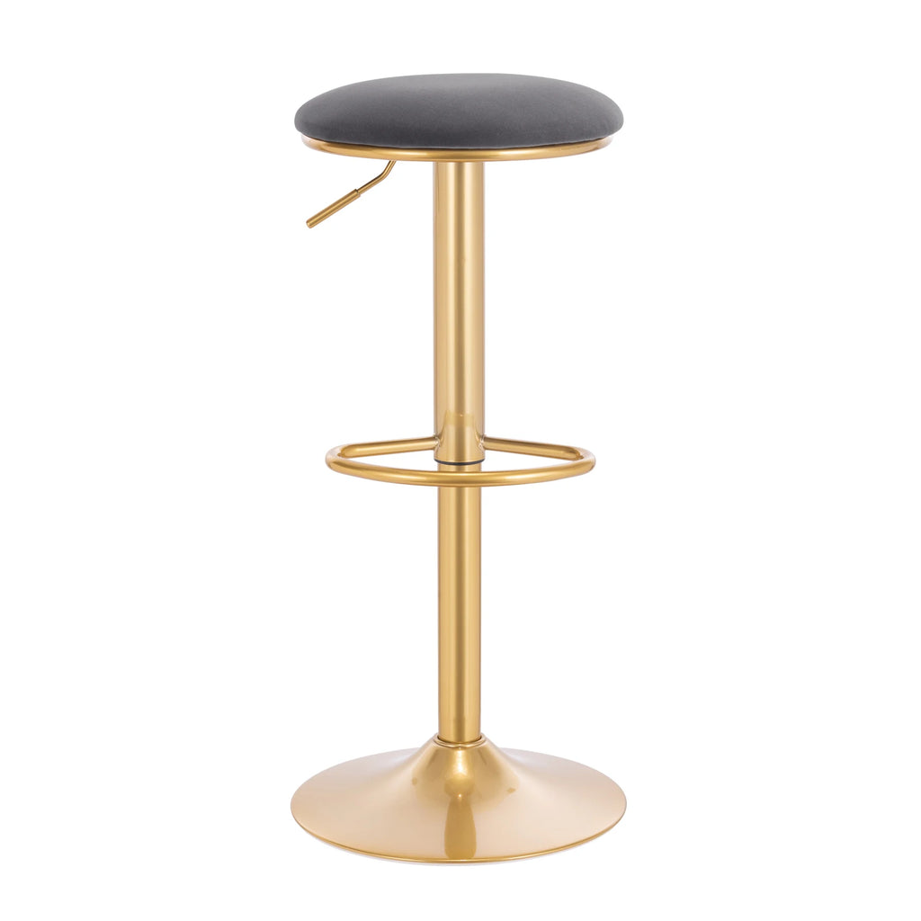 1PC Bar Stool with Footrest Ergonomic 360° Swivel Dining Stool Height-Adjustable Counter Stools for Bistro Kitchen Bar Cafe