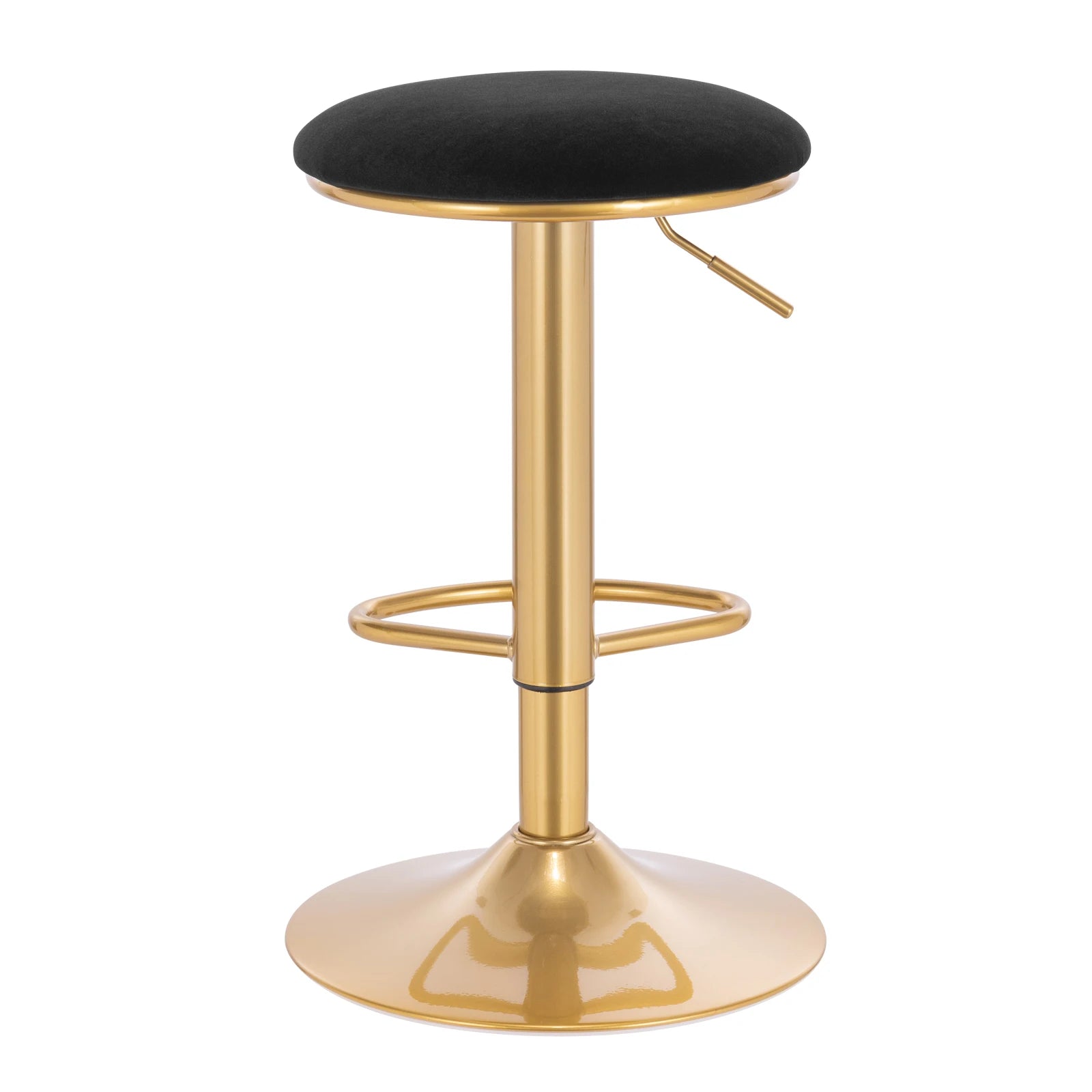 1PC Bar Stool with Footrest Ergonomic 360° Swivel Dining Stool Height-Adjustable Counter Stools for Bistro Kitchen Bar Cafe