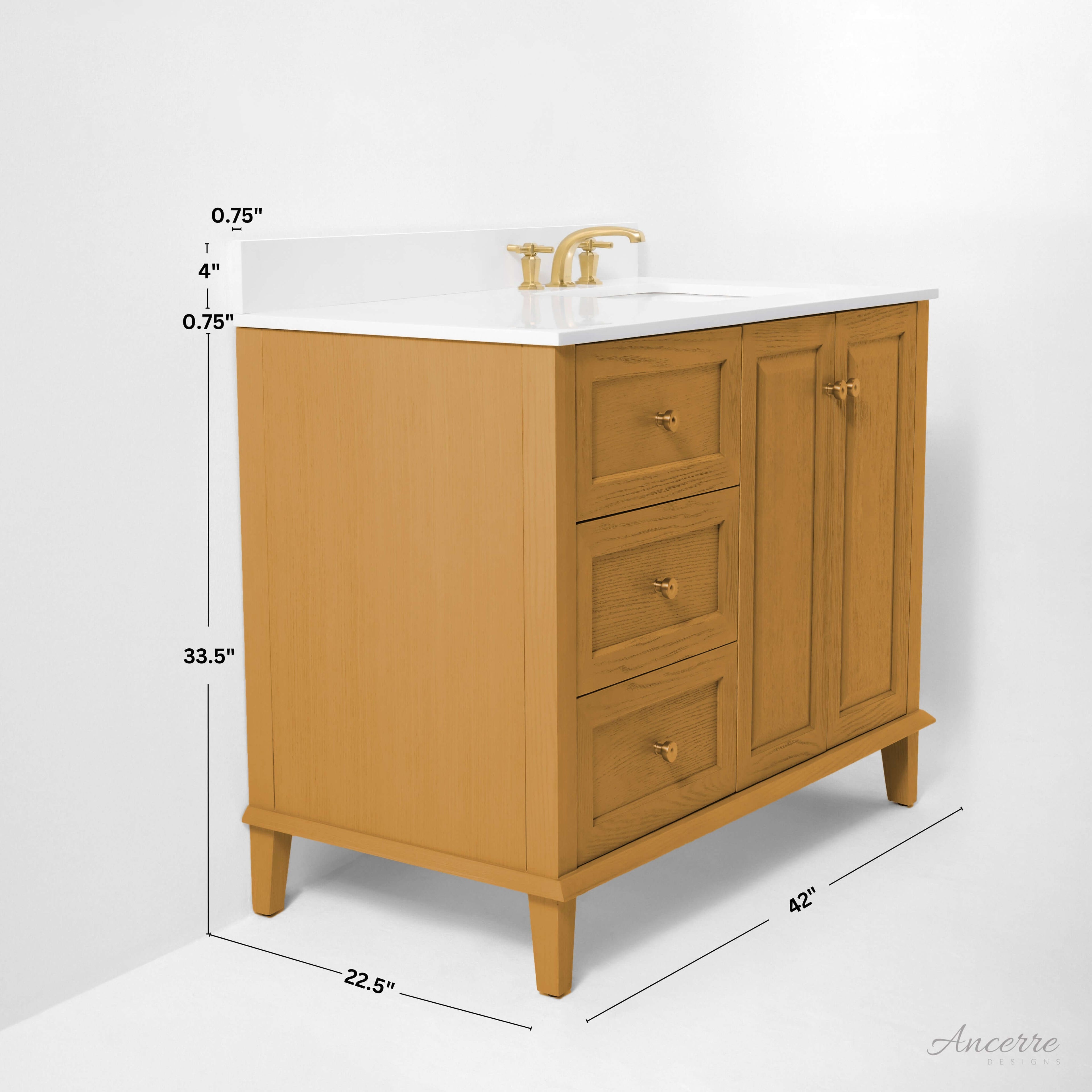 Hannah Bathroom Vanity Collection in Sienna Finish