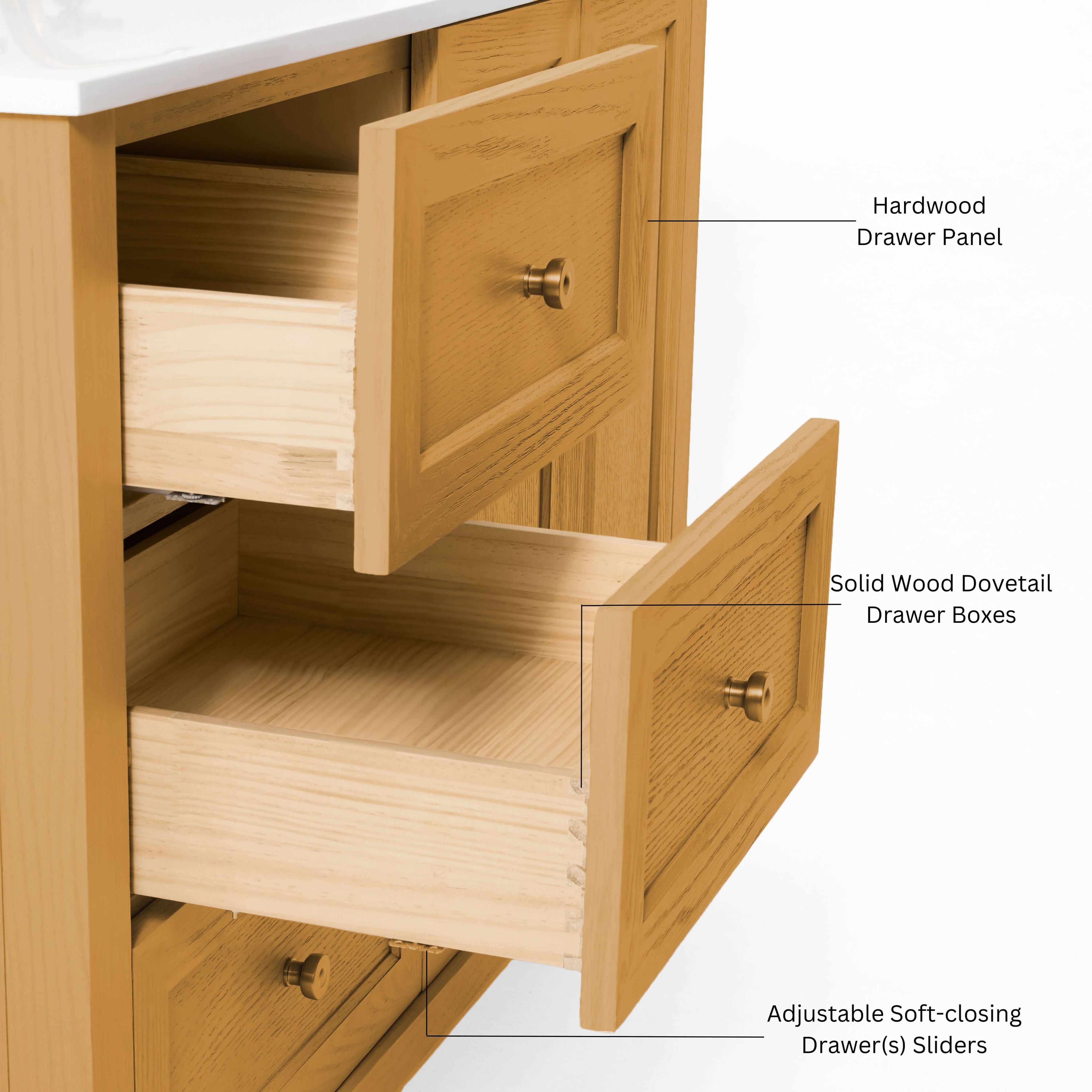 Hannah Bathroom Vanity Collection in Sienna Finish