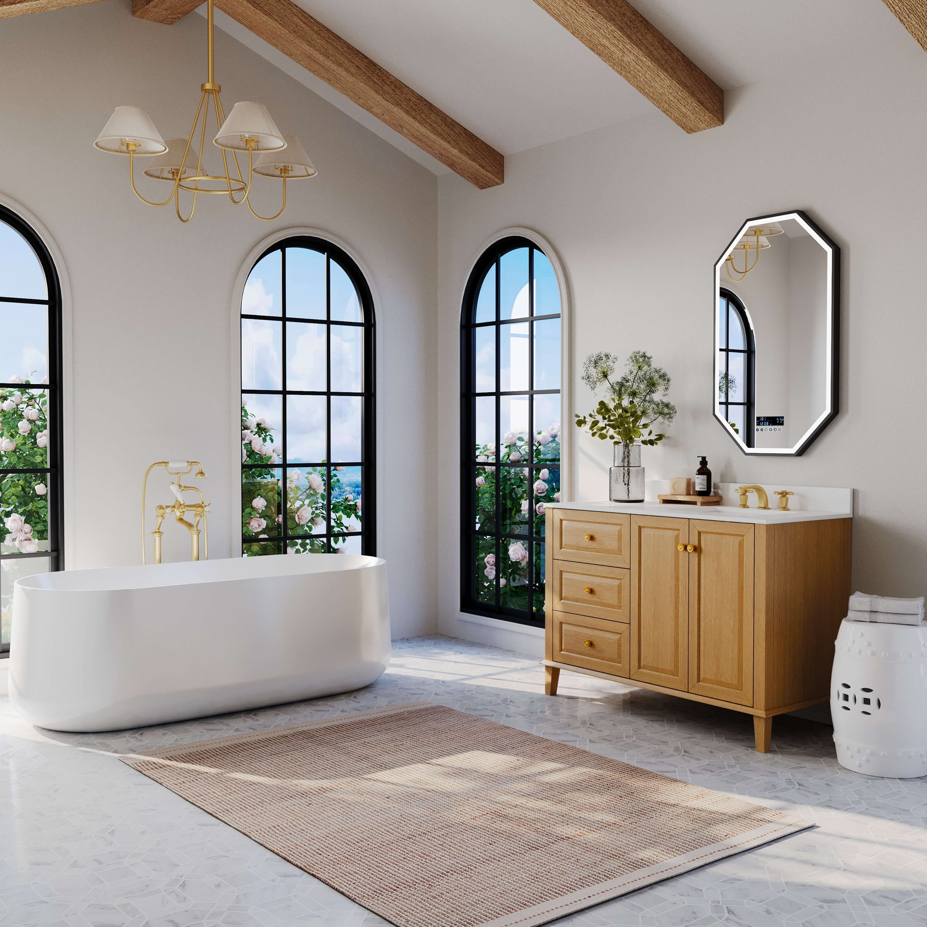 Hannah Bathroom Vanity Collection in Sienna Finish
