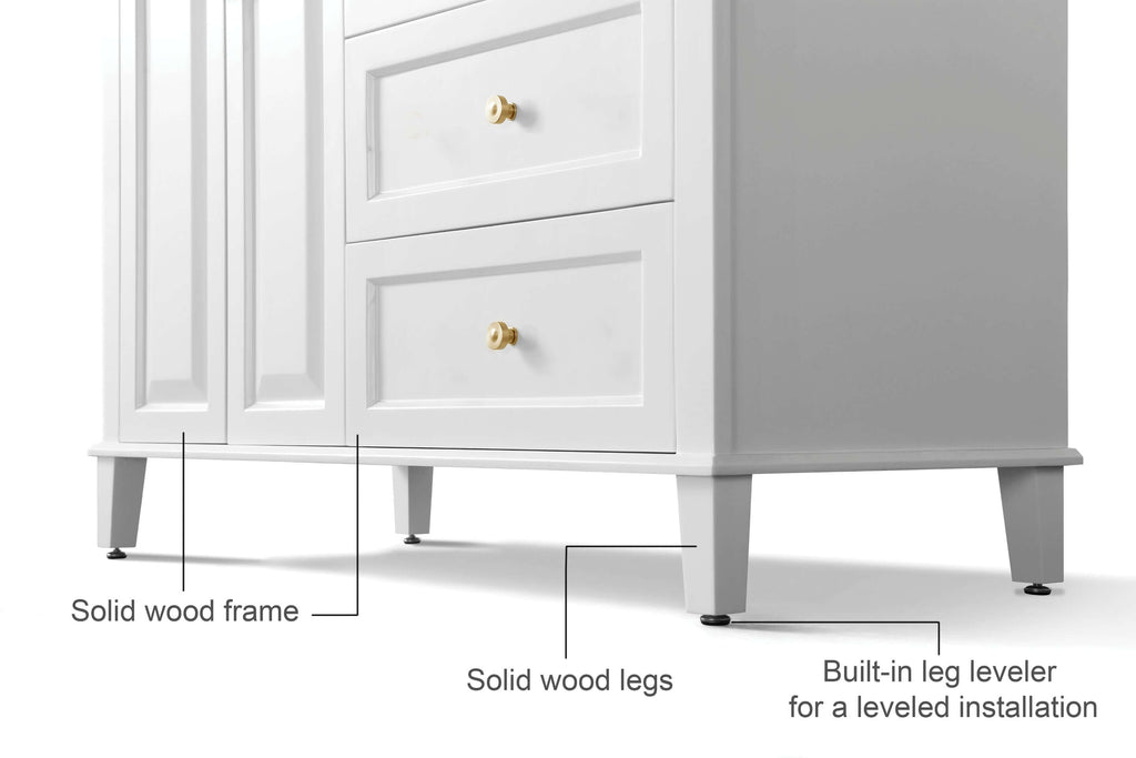 Hannah Bathroom Vanity Collection in White