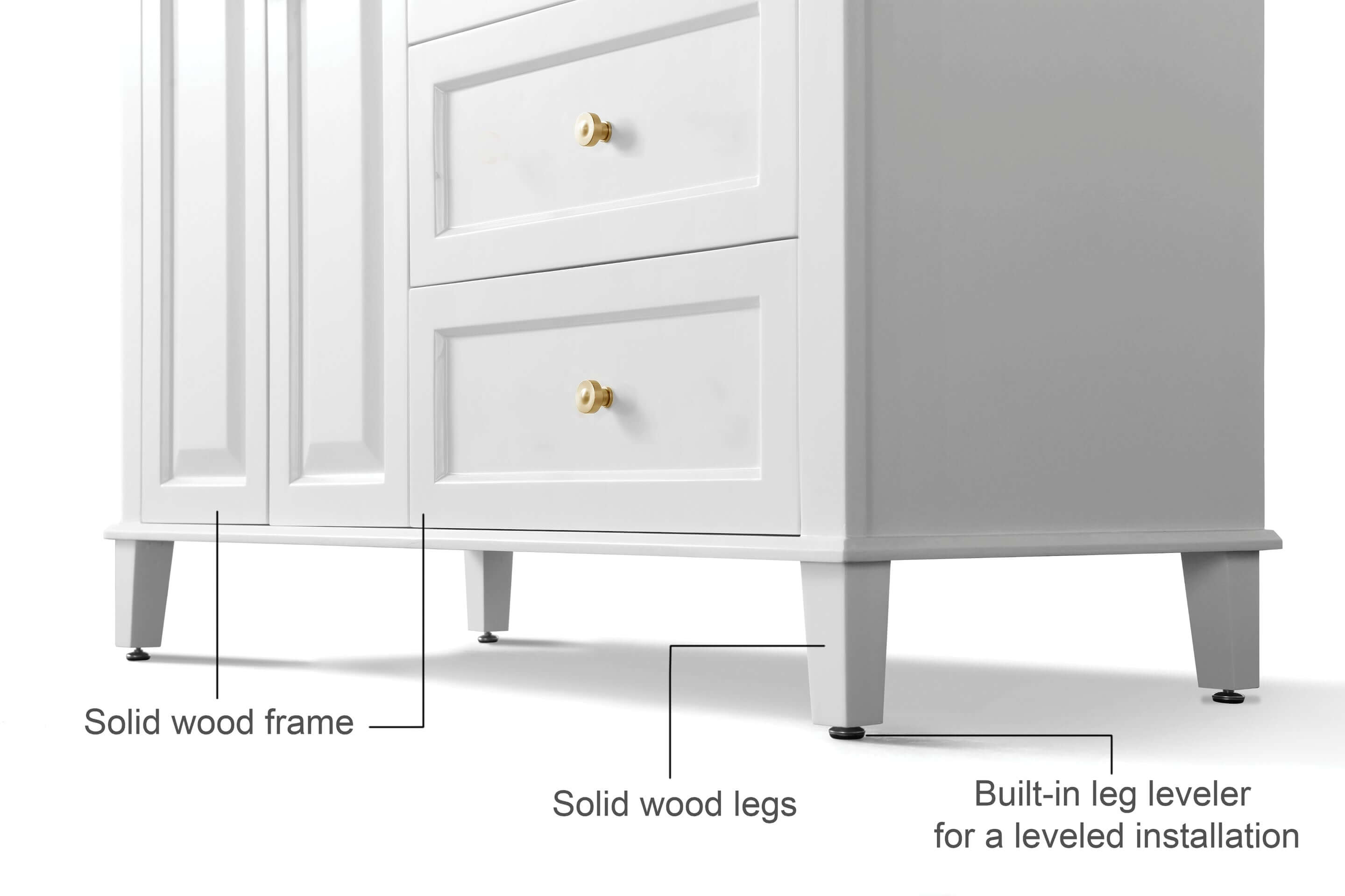 Hannah Bathroom Vanity Collection in White