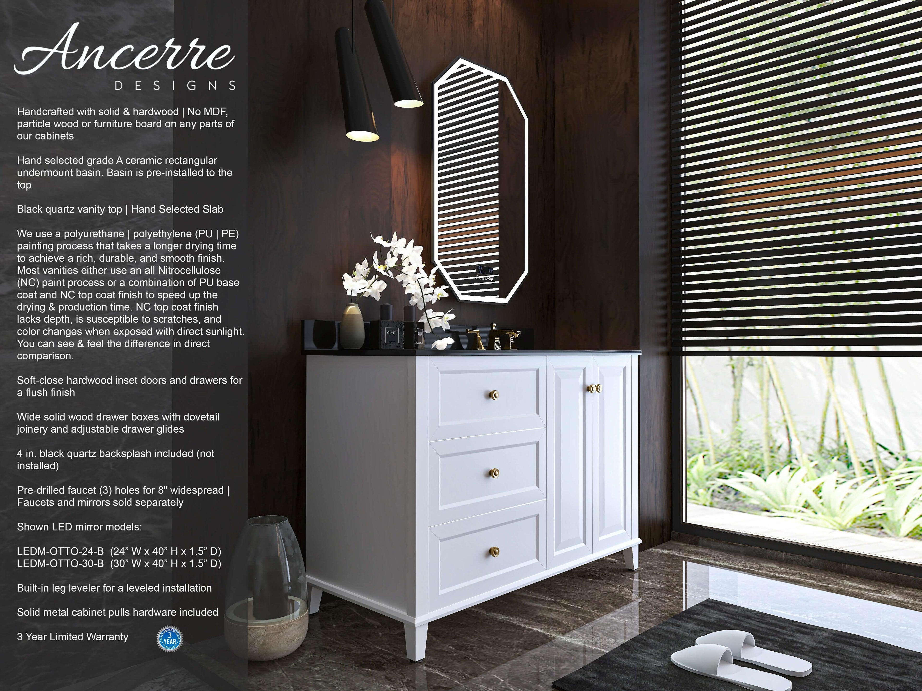 Hannah Bathroom Vanity Collection in White