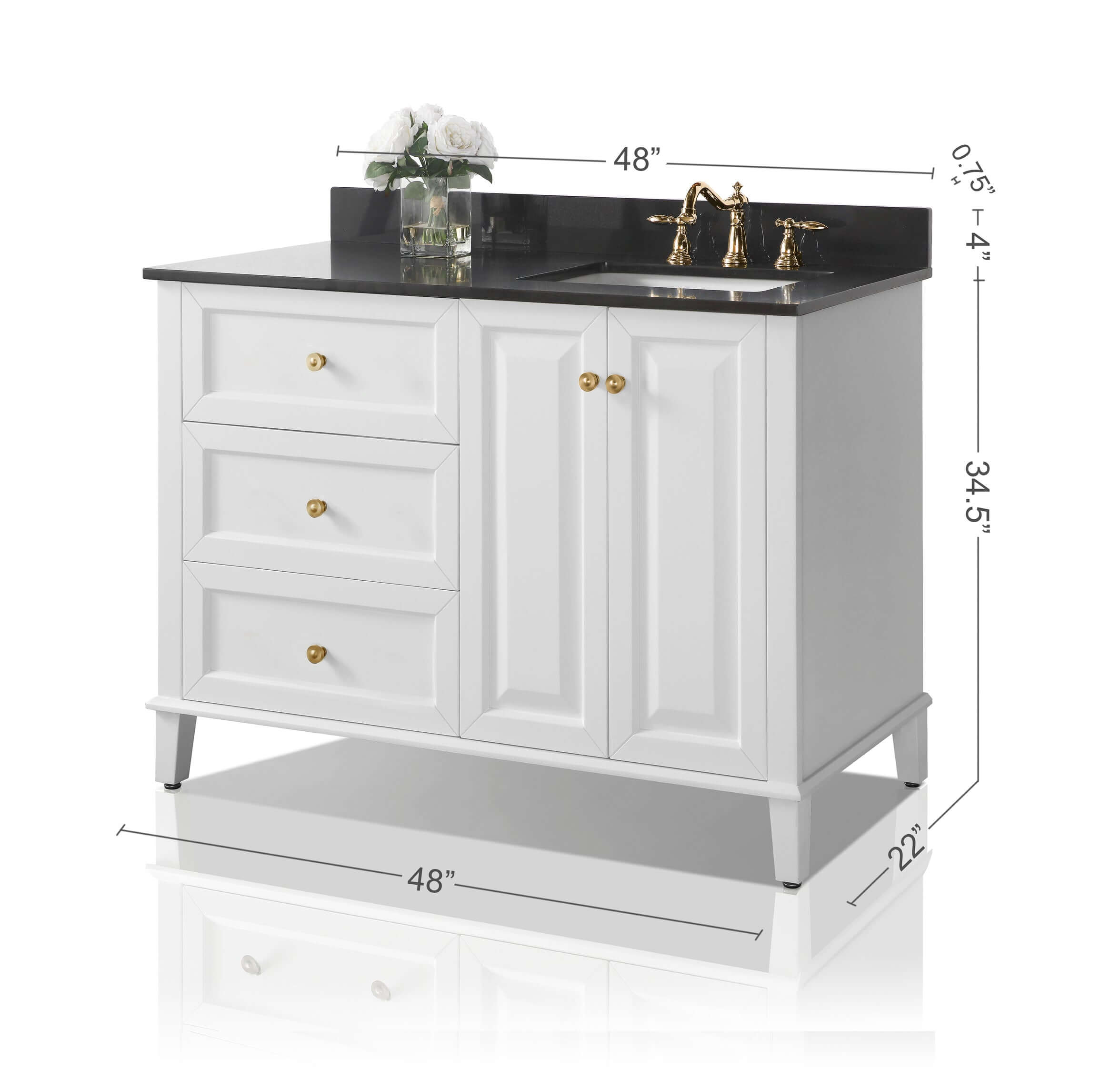 Hannah Bathroom Vanity Collection in White