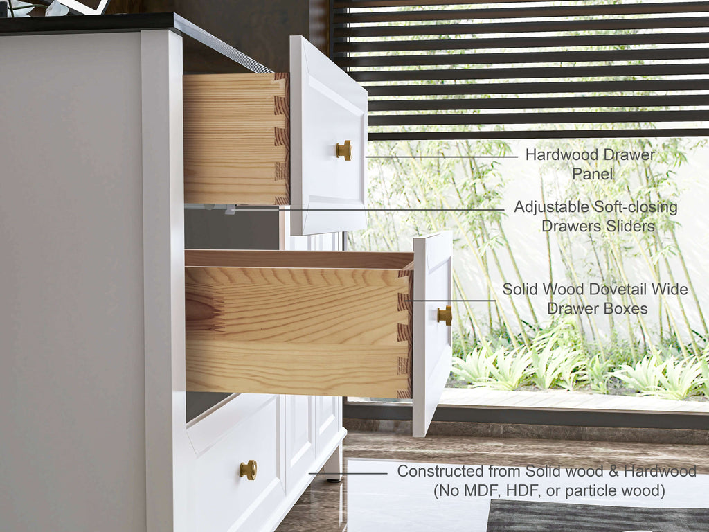 Hannah Bathroom Vanity Collection in White