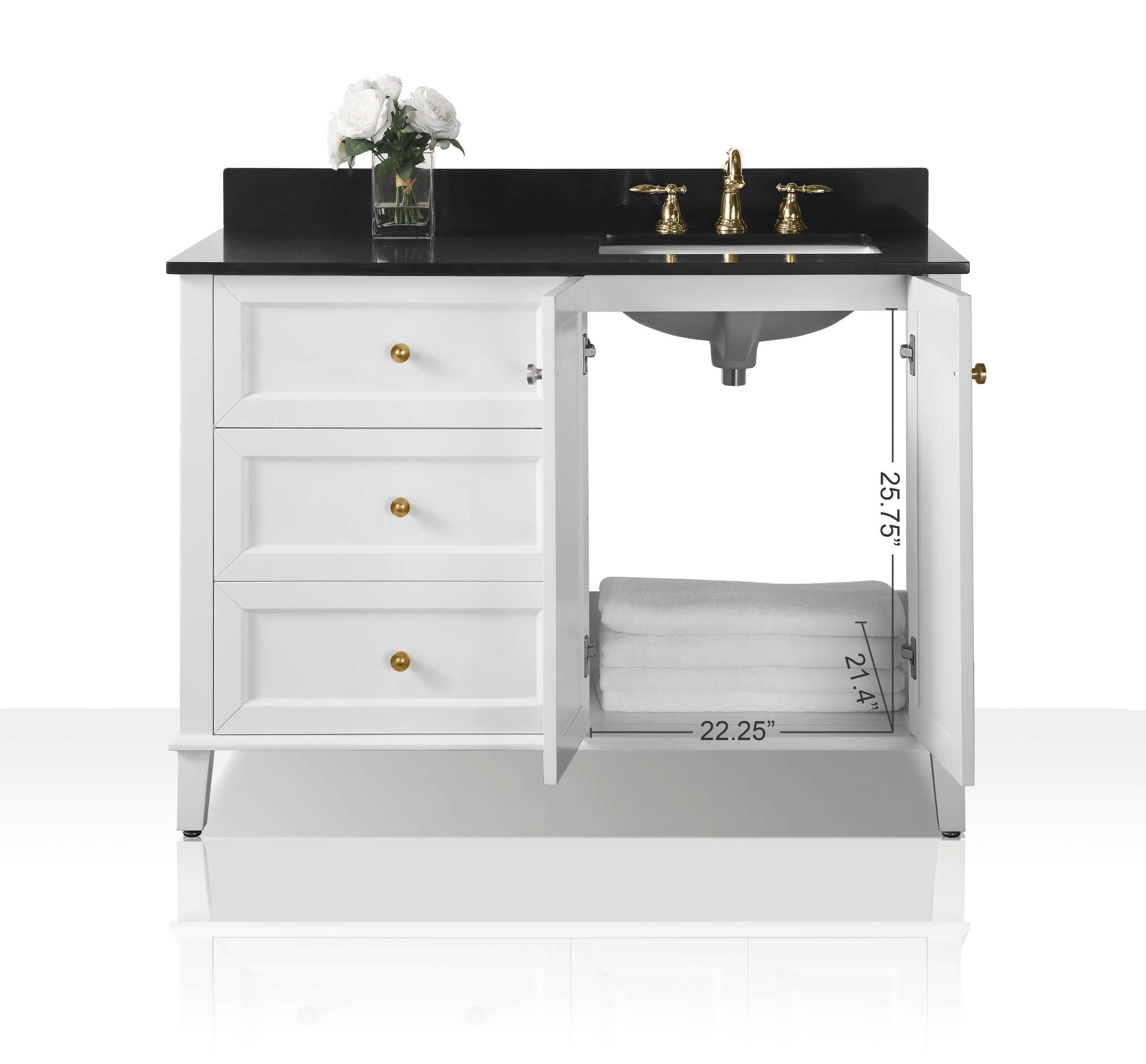Hannah Bathroom Vanity Collection in White