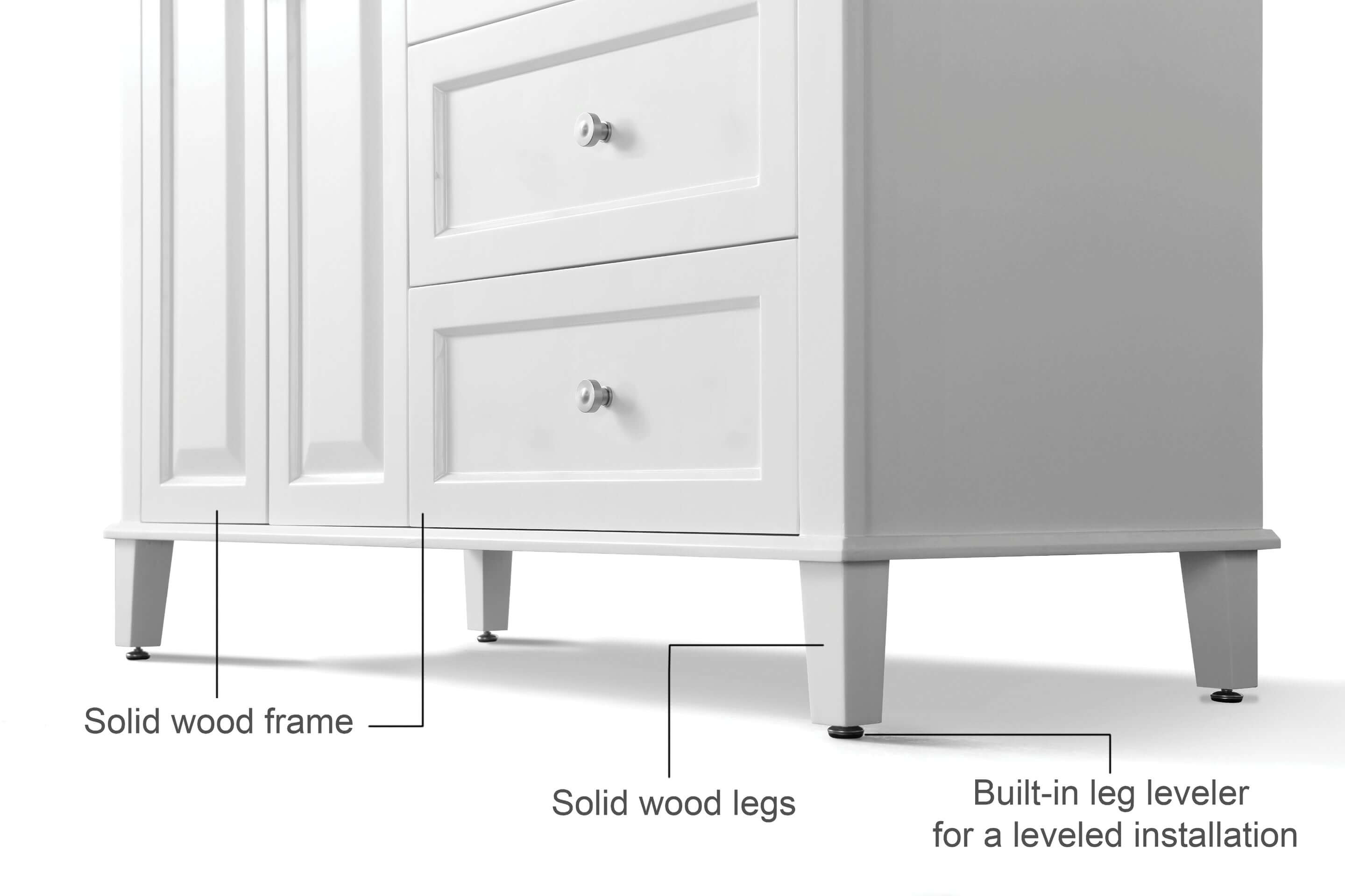 Hannah Bathroom Vanity Collection in White