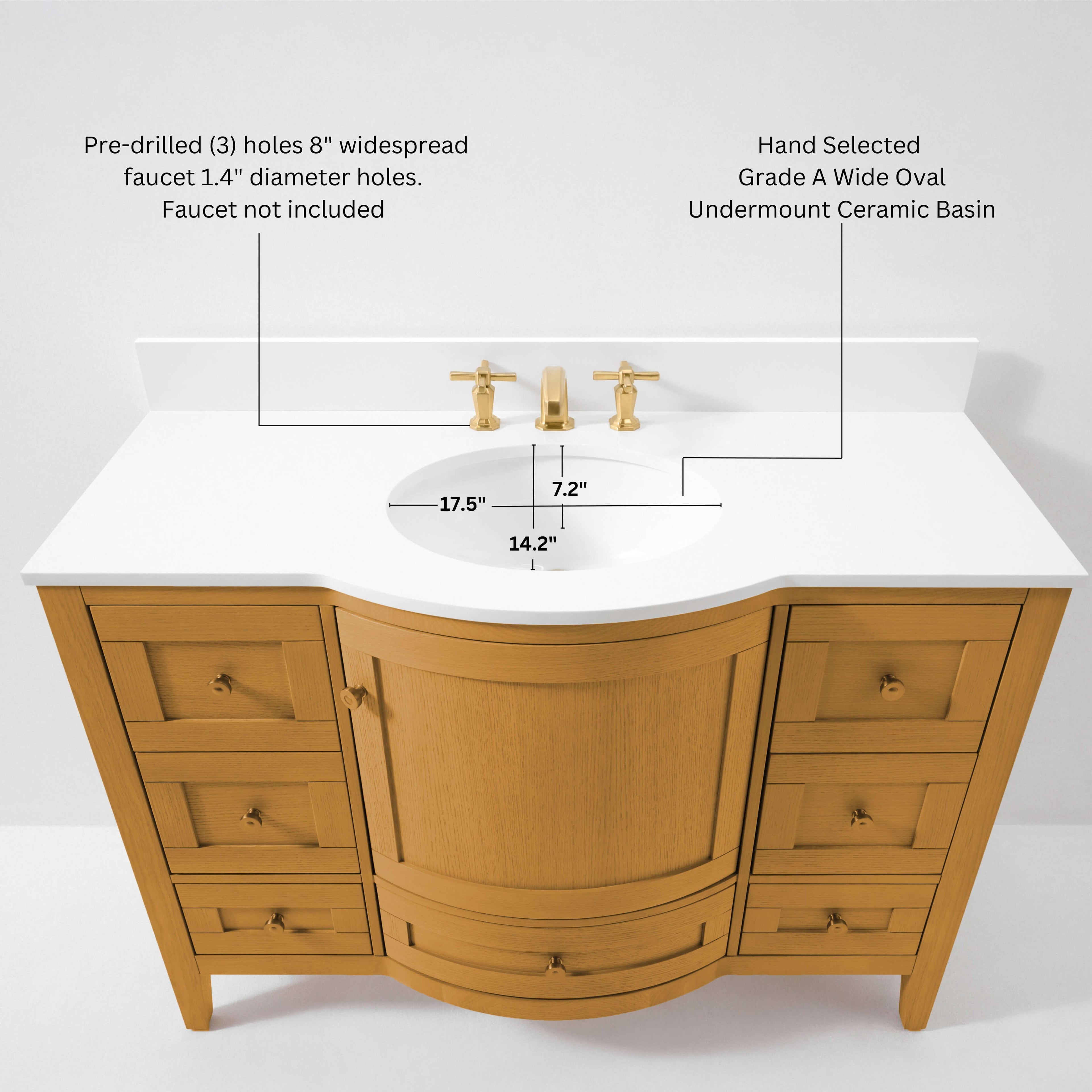 Lauren Bathroom Vanity Collection in Sienna Finish