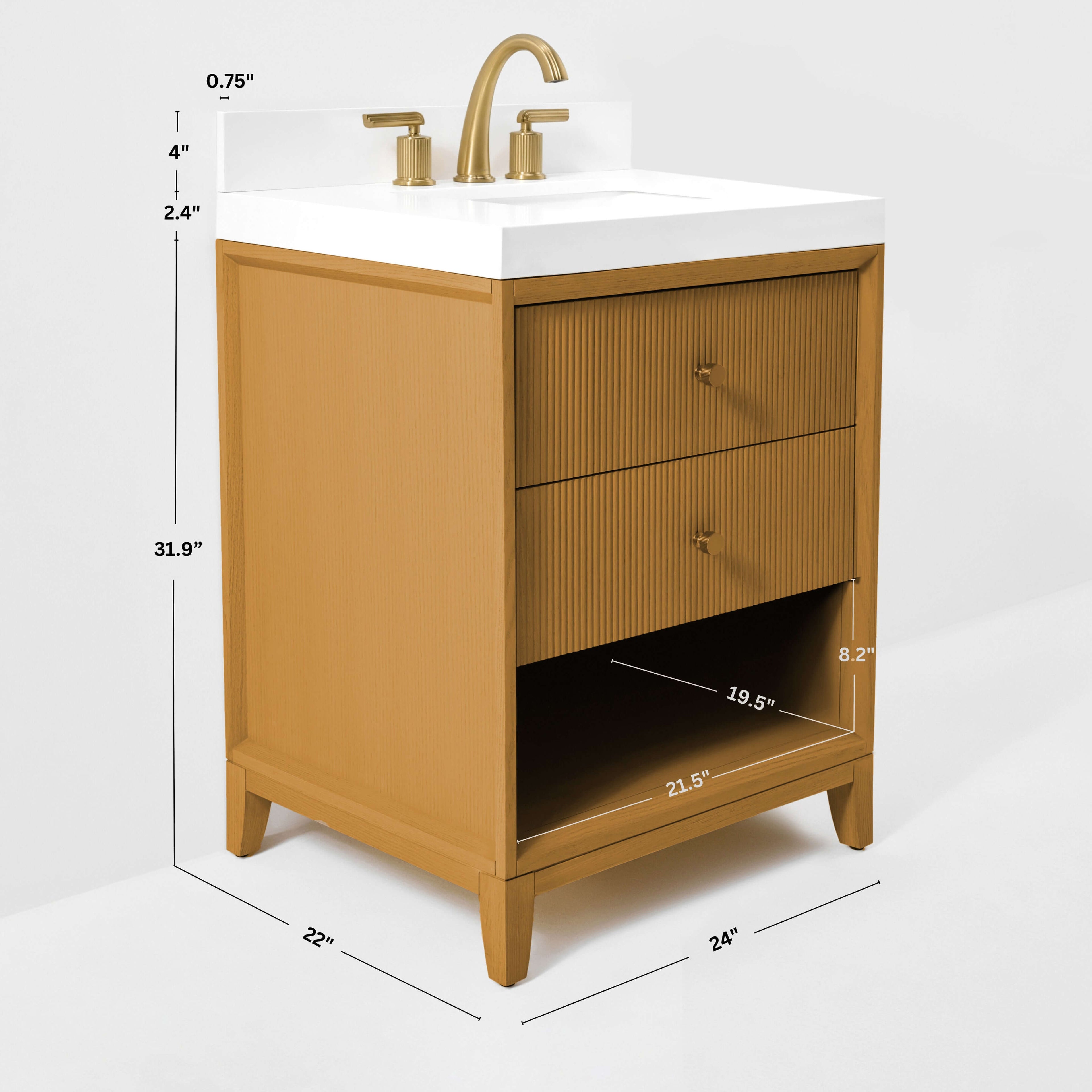 Momo Bathroom Vanity Collection in Sienna Finish