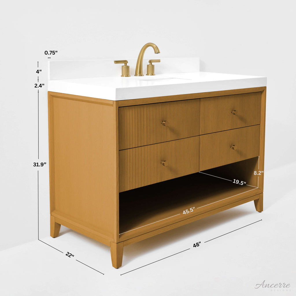 Momo Bathroom Vanity Collection in Sienna Finish