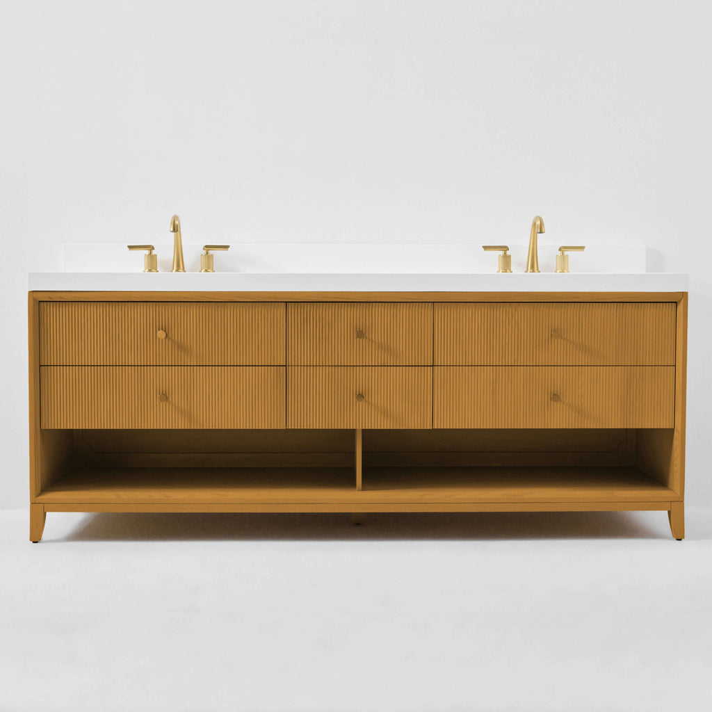 Momo Bathroom Vanity Collection in Sienna Finish