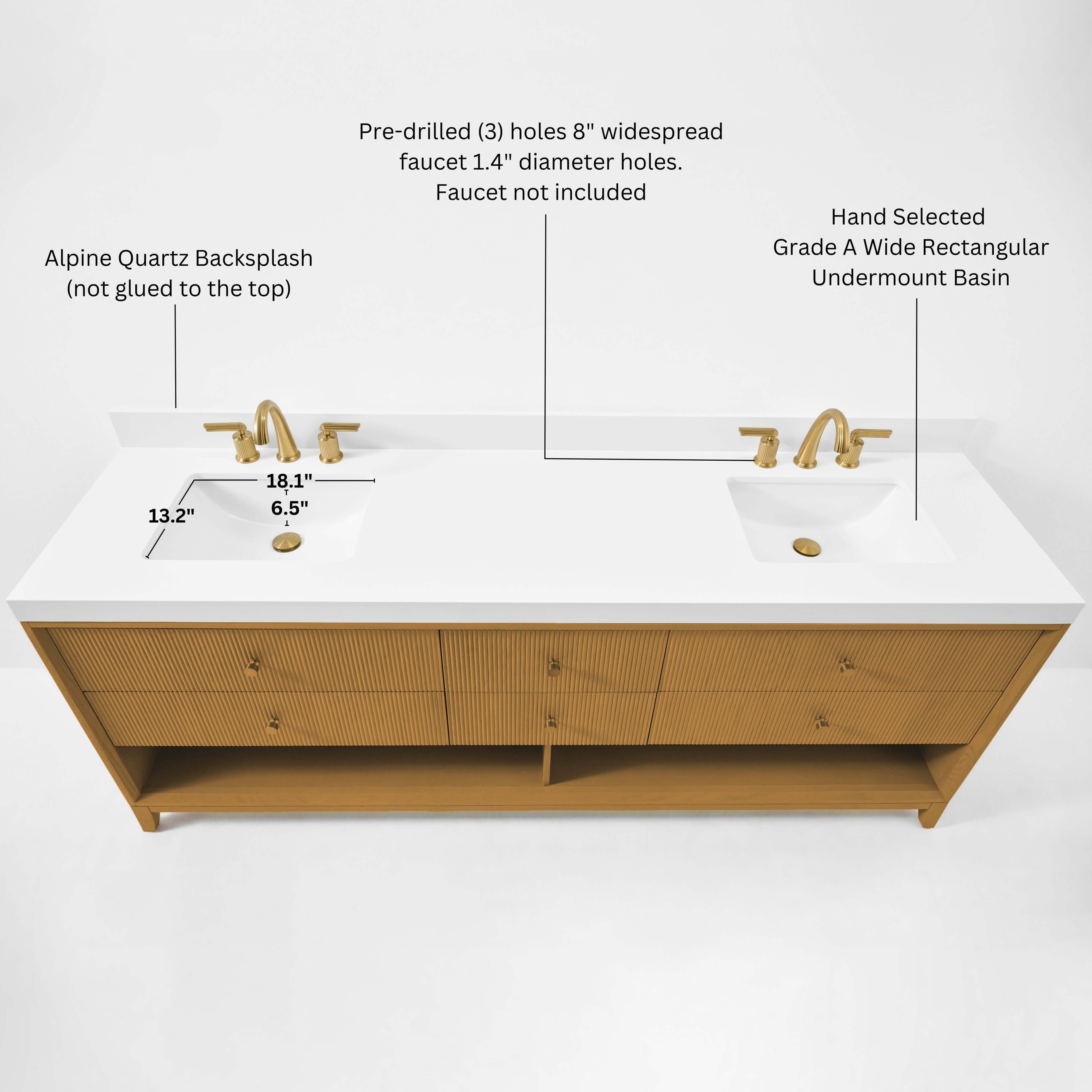 Momo Bathroom Vanity Collection in Sienna Finish