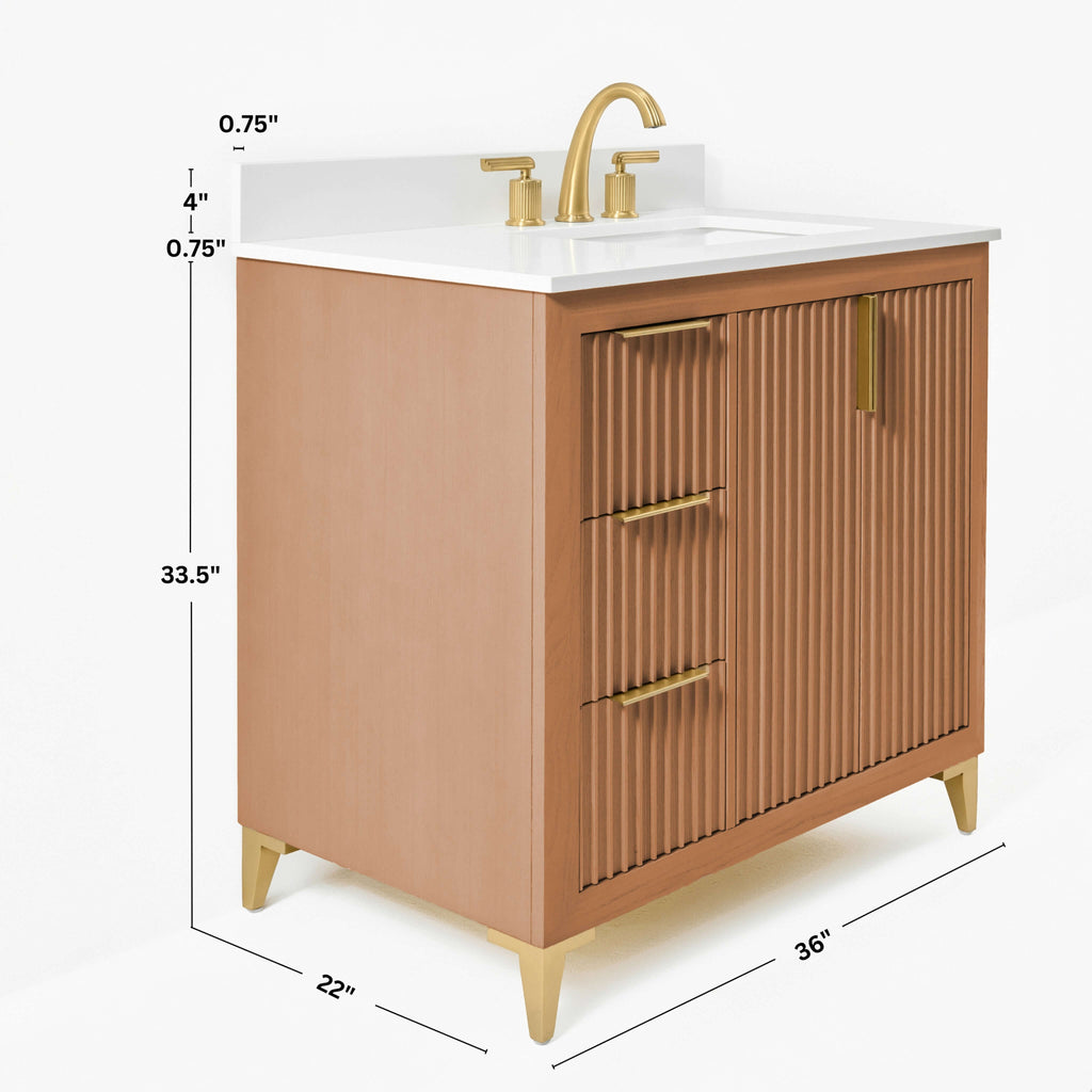 Turlington Bathroom Vanity Collection in Sienna Finish