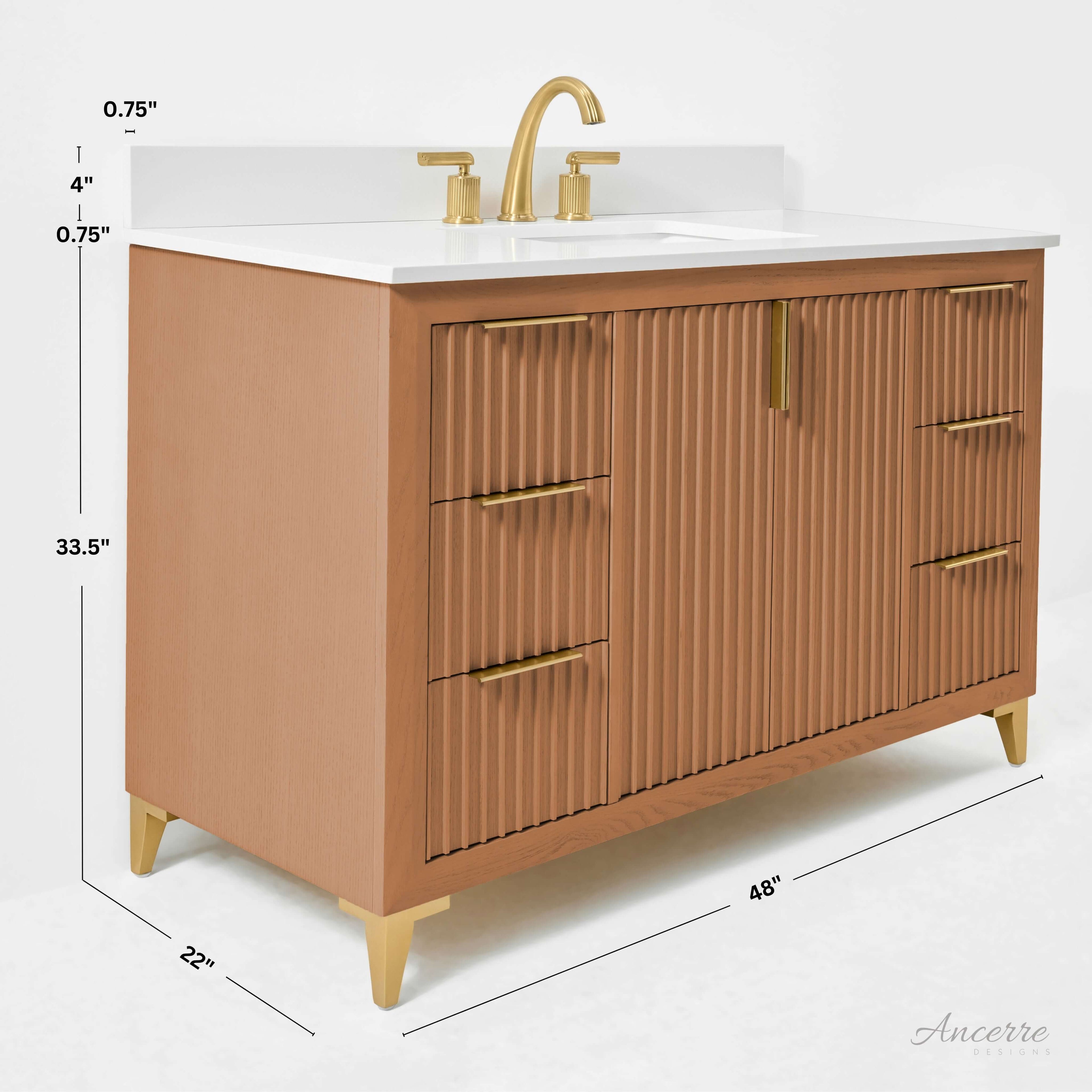 Turlington Bathroom Vanity Collection in Sienna Finish