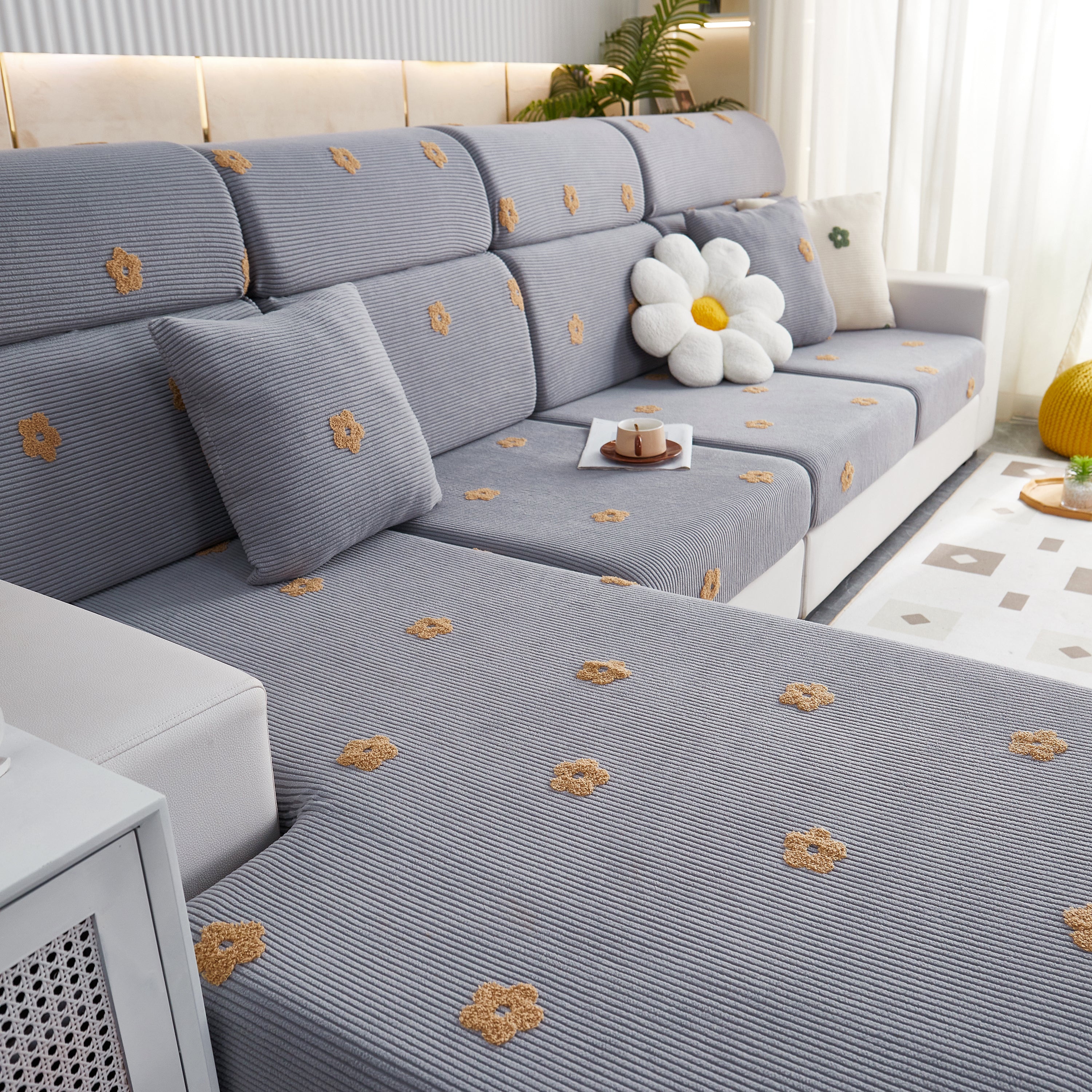 Polar Fleece Sofa Cushion Covers for Sofa 1/2/3/4 Seater, Best Seat Covers for Dogs, Pet Couch Protector