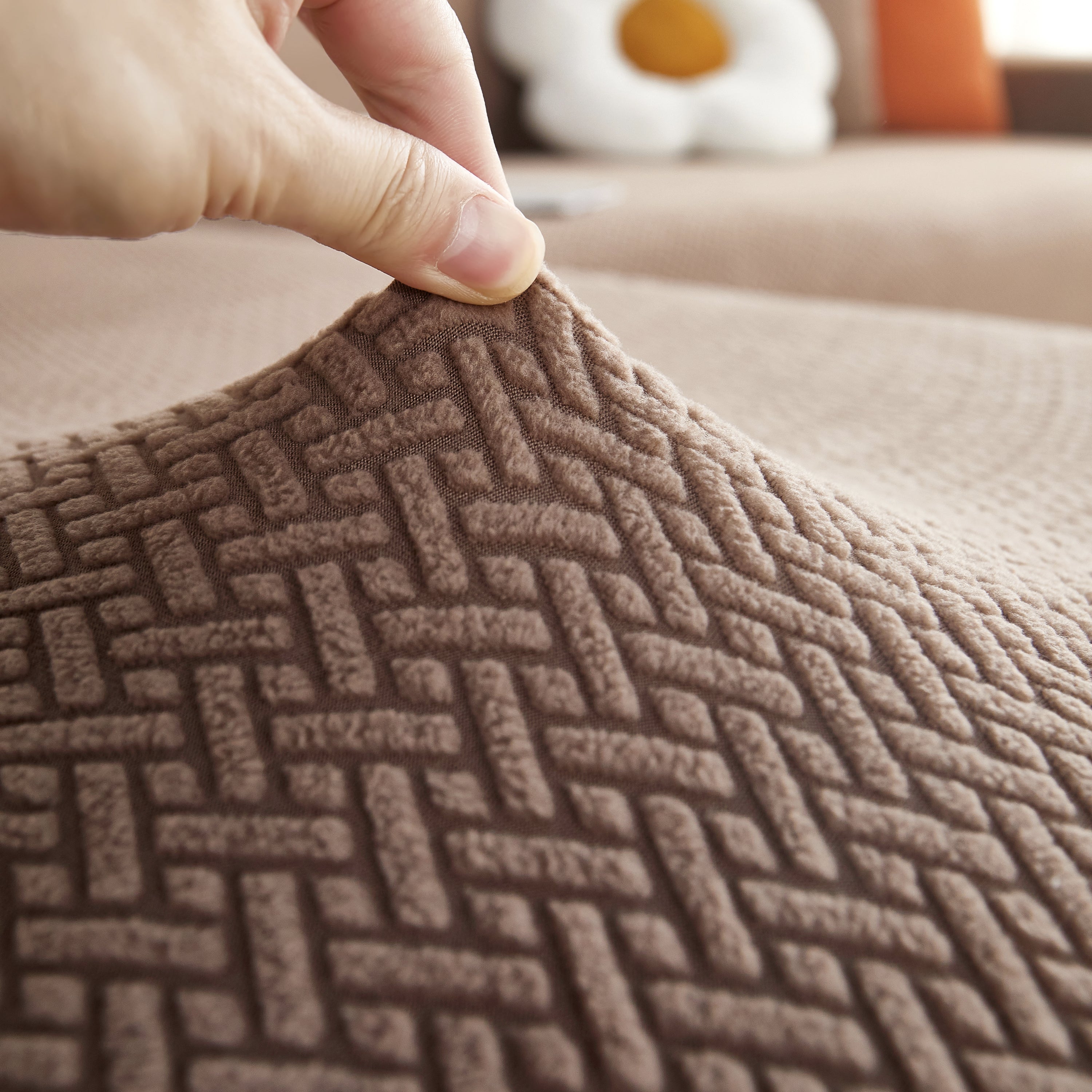 L Shape Couch Covers Stretch Slipcovers Furniture Protector with 1pcs Free Pillowcases