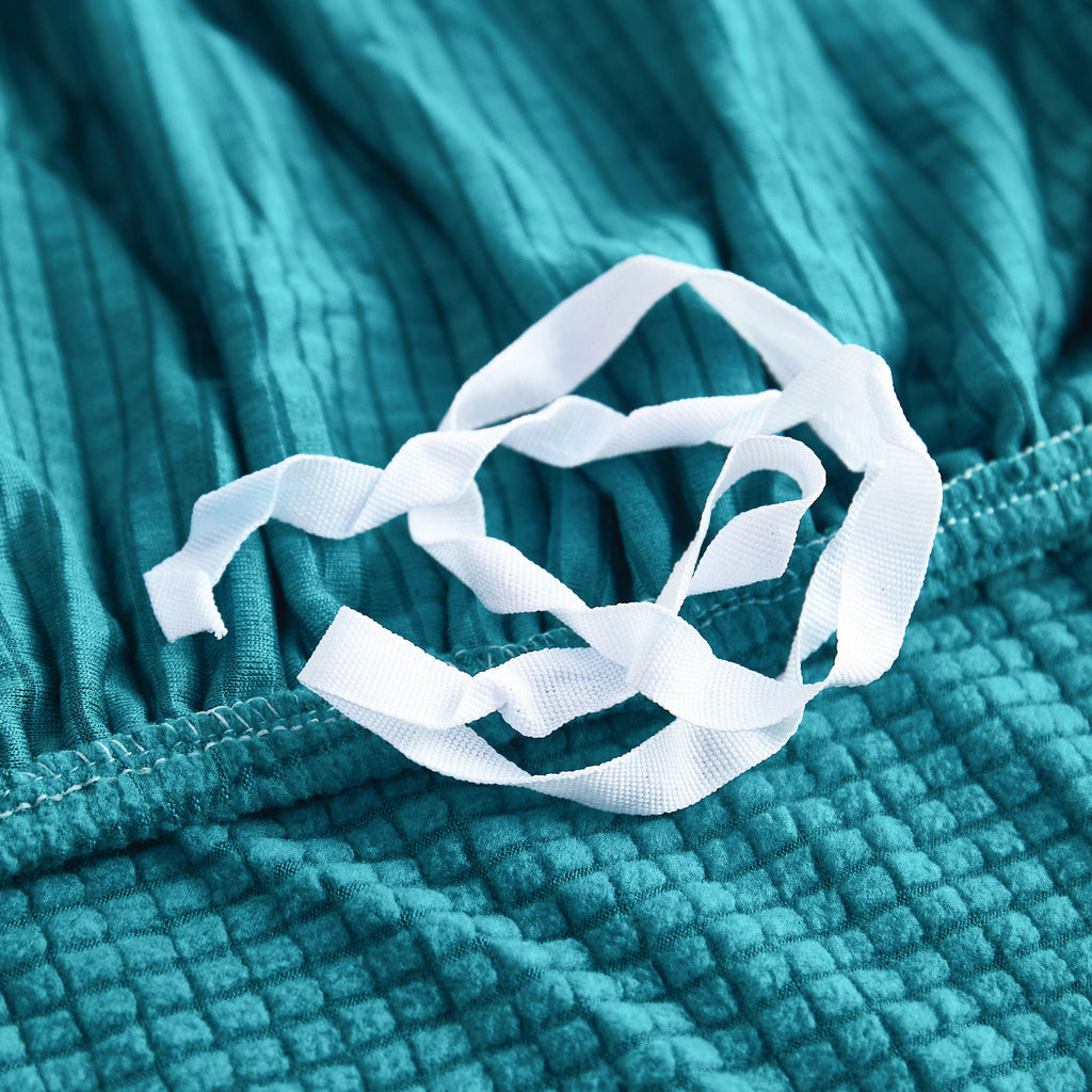 Grid Textured Stretch Sofa Cover, Soft Elastic Slipcover for Couch Protection