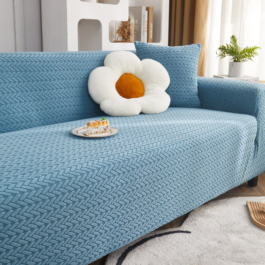 3D Geometric Stretch Sofa Slipcovers Non Slip Pet Friendly Washable Fitted Sofa Covers