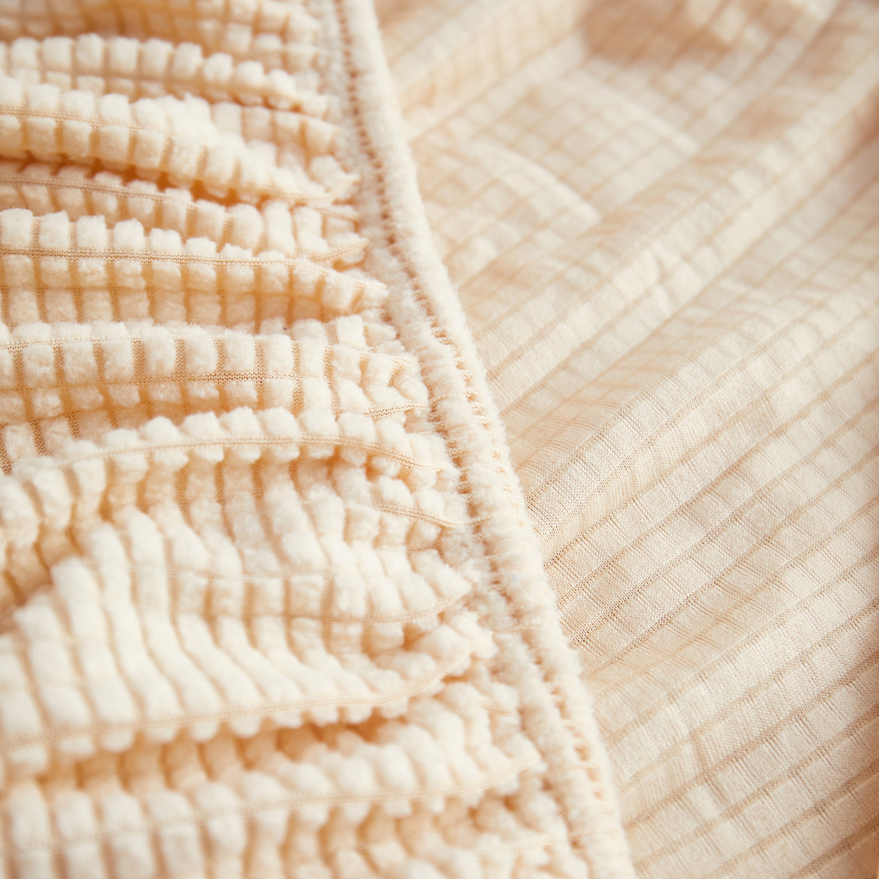 Grid Textured Stretch Sofa Cover, Soft Elastic Slipcover for Couch Protection