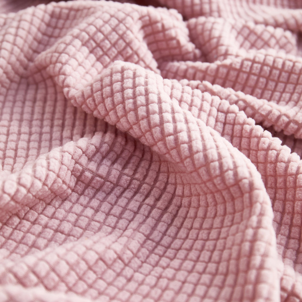 Grid Textured Stretch Sofa Cover, Soft Elastic Slipcover for Couch Protection