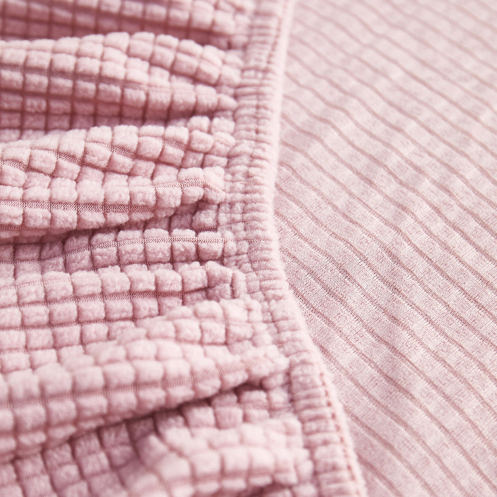 Grid Textured Stretch Sofa Cover, Soft Elastic Slipcover for Couch Protection