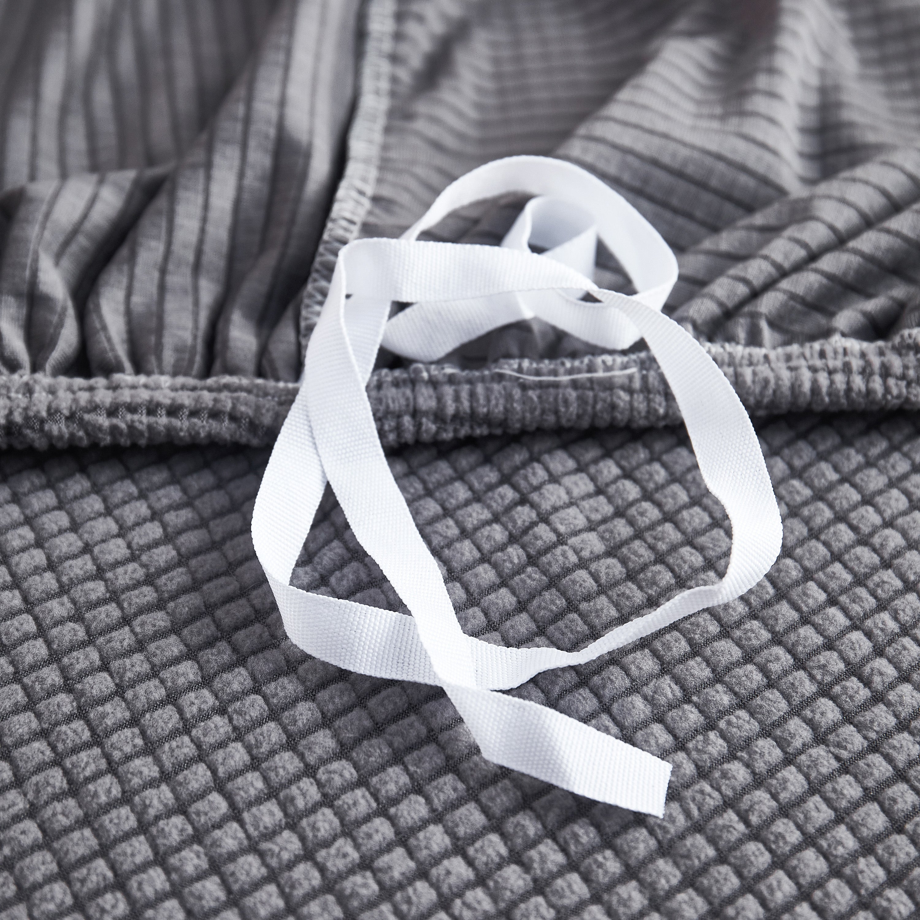 Grid Textured Stretch Sofa Cover, Soft Elastic Slipcover for Couch Protection