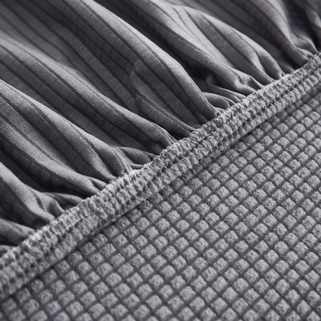 Grid Textured Stretch Sofa Cover, Soft Elastic Slipcover for Couch Protection