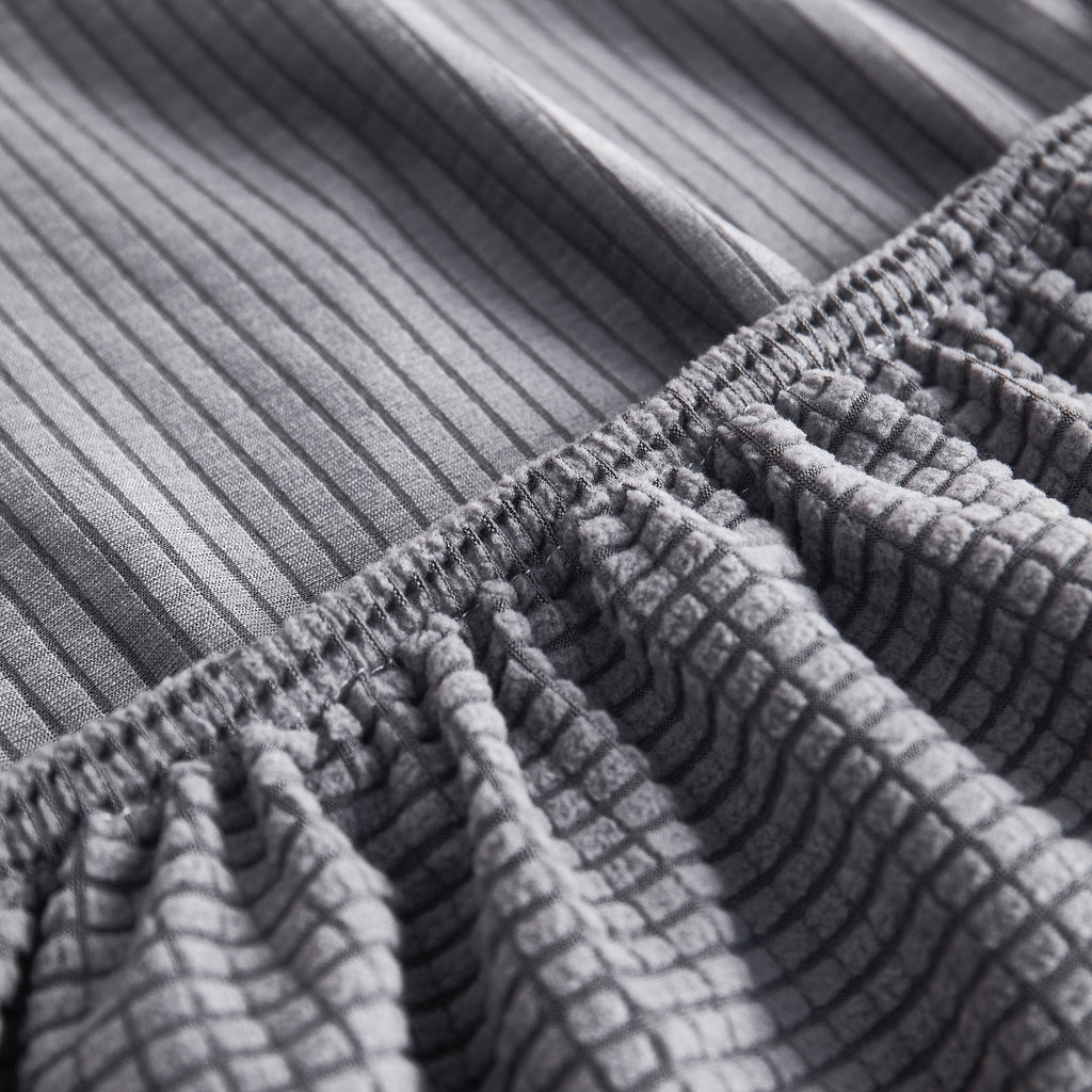 Grid Textured Stretch Sofa Cover, Soft Elastic Slipcover for Couch Protection