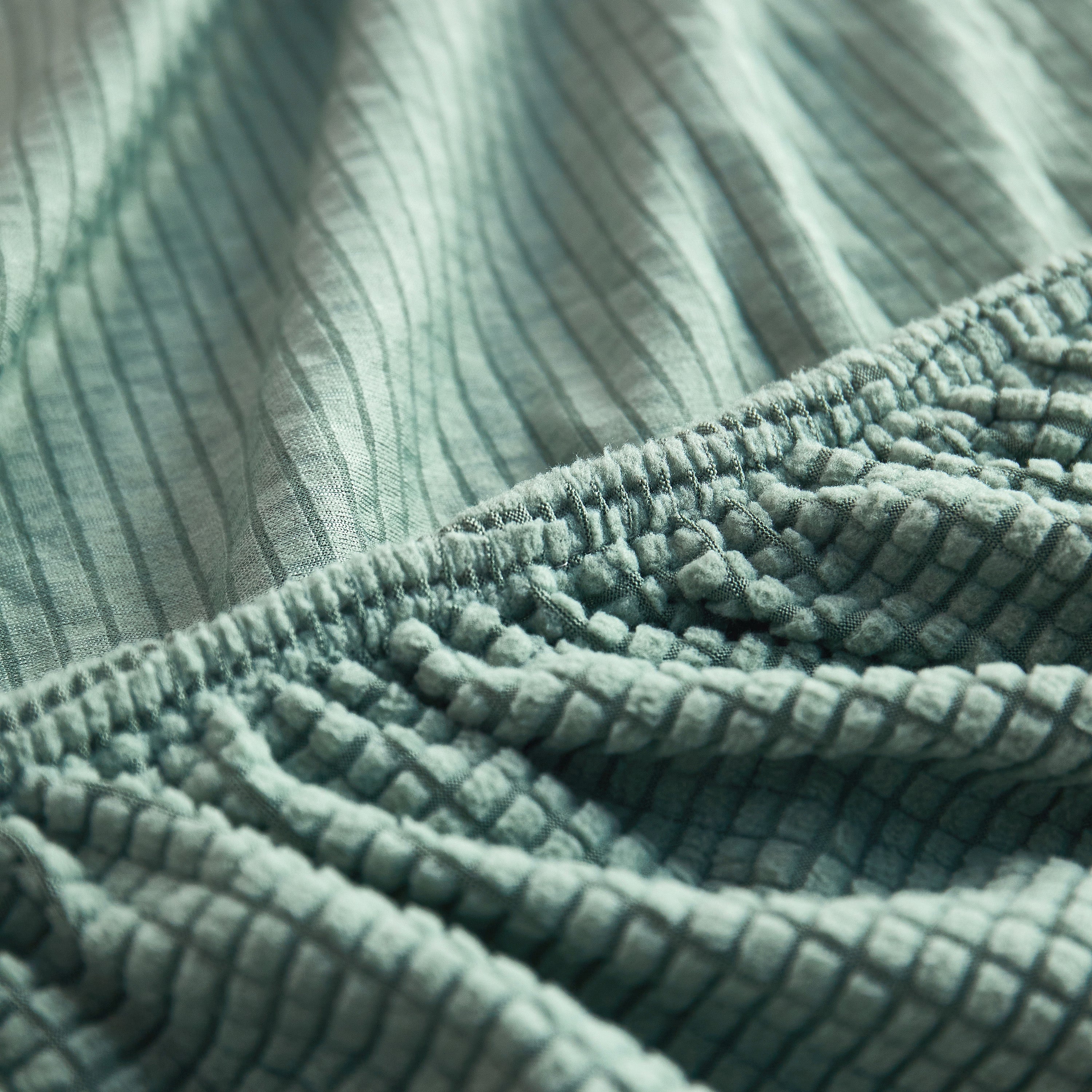 Grid Textured Stretch Sofa Cover, Soft Elastic Slipcover for Couch Protection