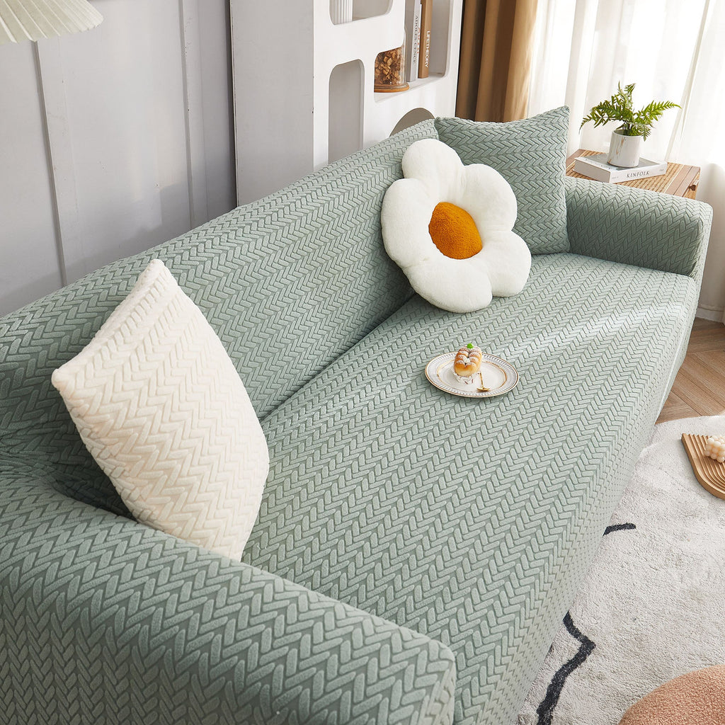 3D Geometric Stretch Sofa Slipcovers Non Slip Pet Friendly Washable Fitted Sofa Covers