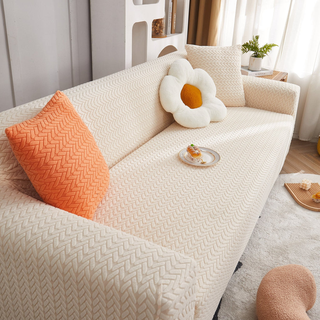 3D Geometric Stretch Sofa Slipcovers Non Slip Pet Friendly Washable Fitted Sofa Covers
