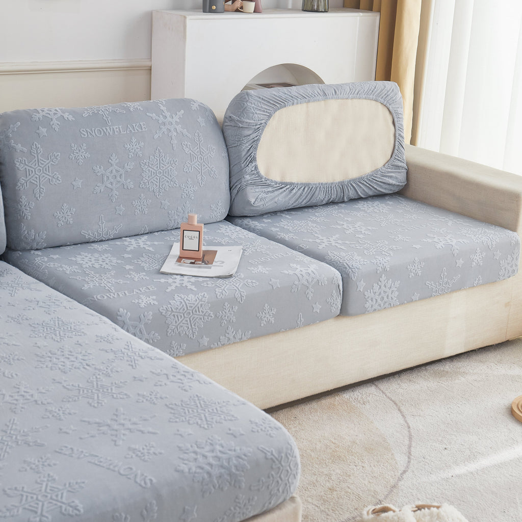 Cooling Silk Fabric Stretchable Cushion Cover, Non-Slip Furniture Protector for Kids, Chaise Lounge Cushion Covers