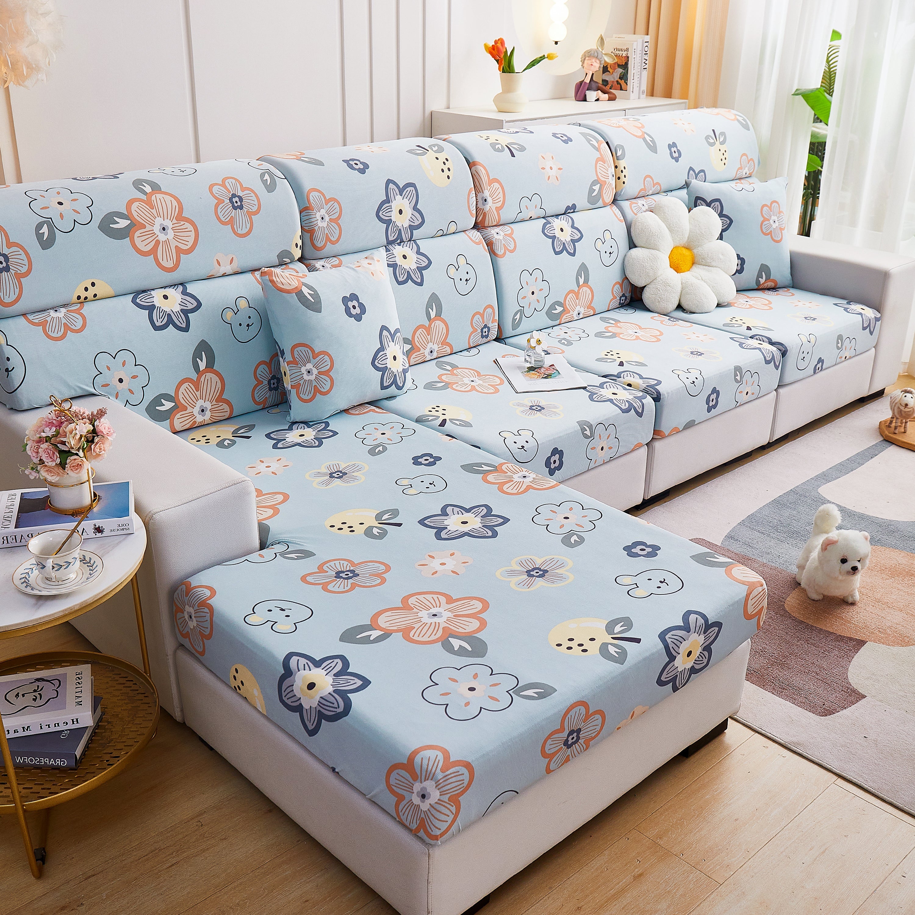Cooling Stretch and Cover Slipcovers, Printed Furniture Covers, Replacement Covers for Cushions