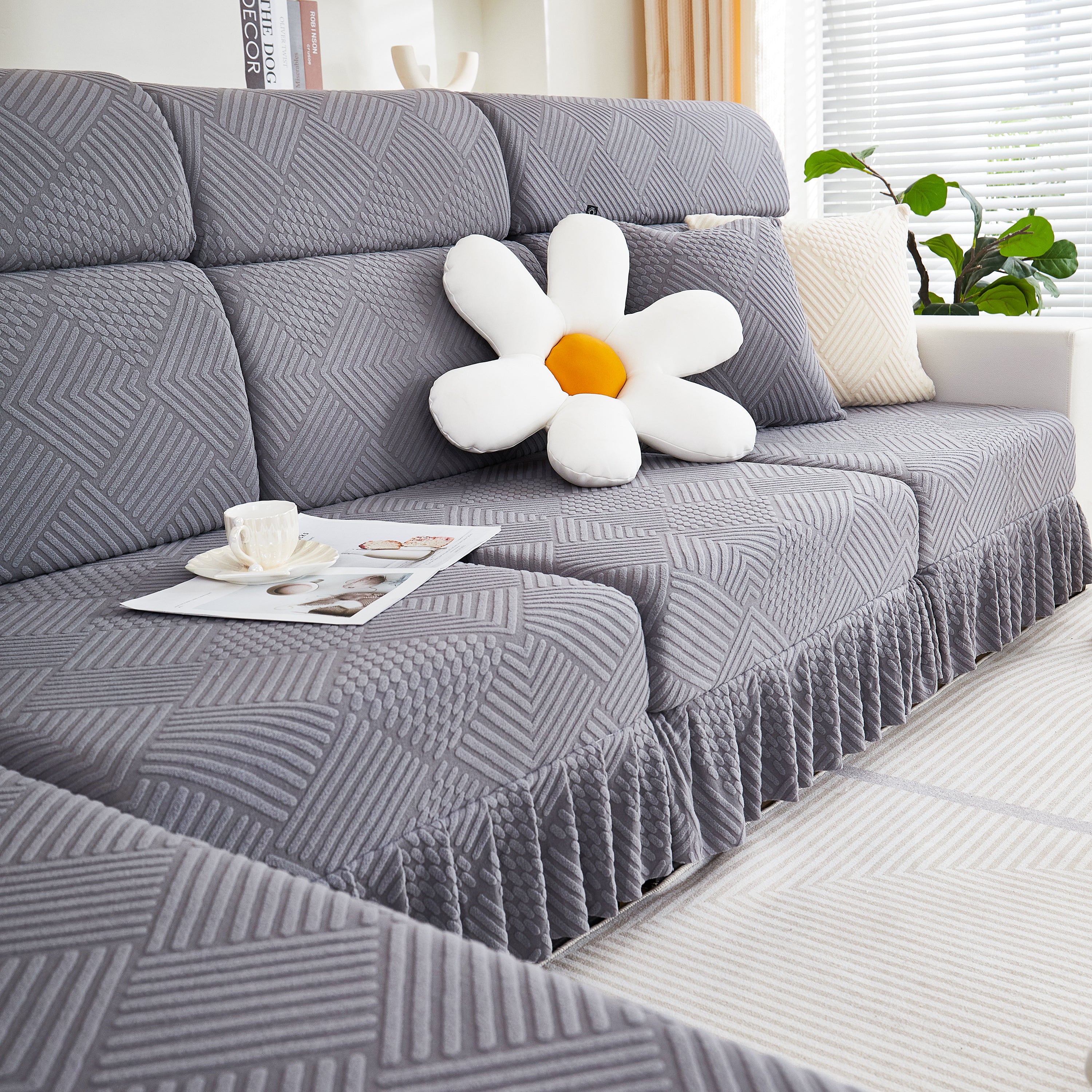 Stretch Sofa Covers for Couch Seats and Cushions, Suitable for 1/2/3/4/L Seater Sofas and Couches