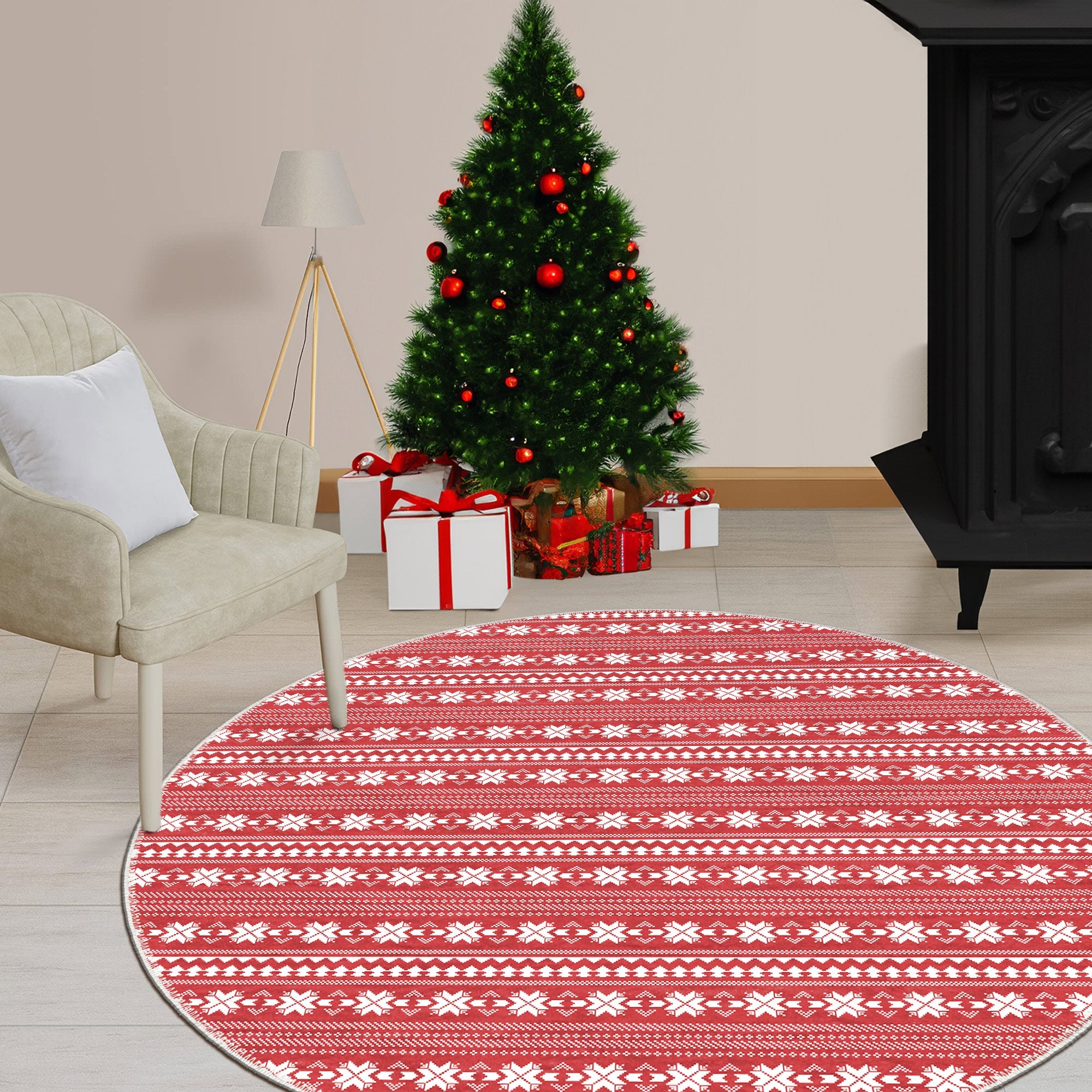 Lavender Christmas Rug