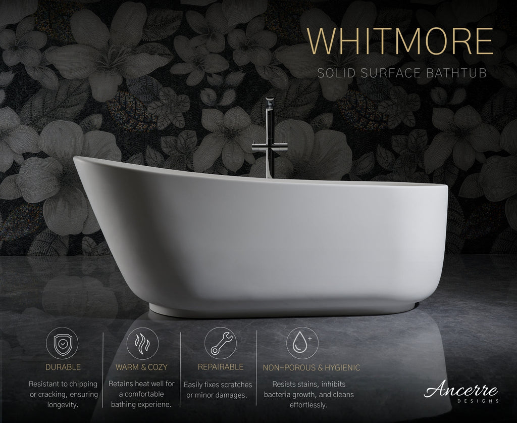 Whitmore Freestanding Solid Surface Bathtub