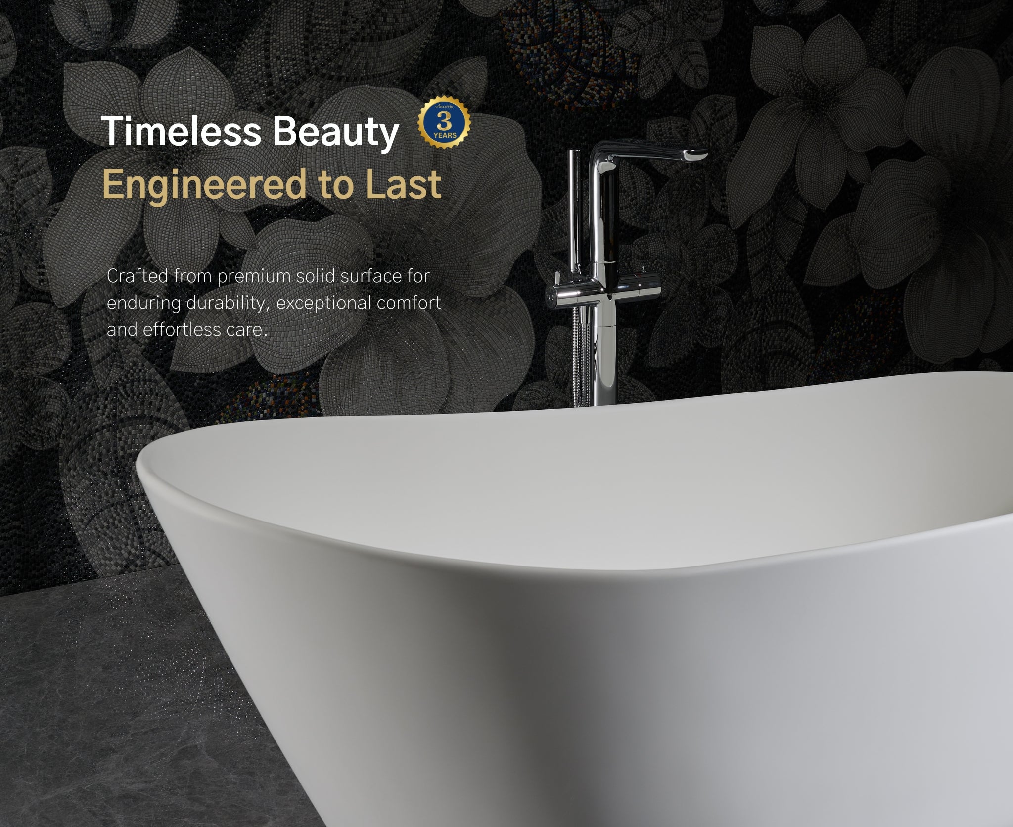 Whitmore Freestanding Solid Surface Bathtub