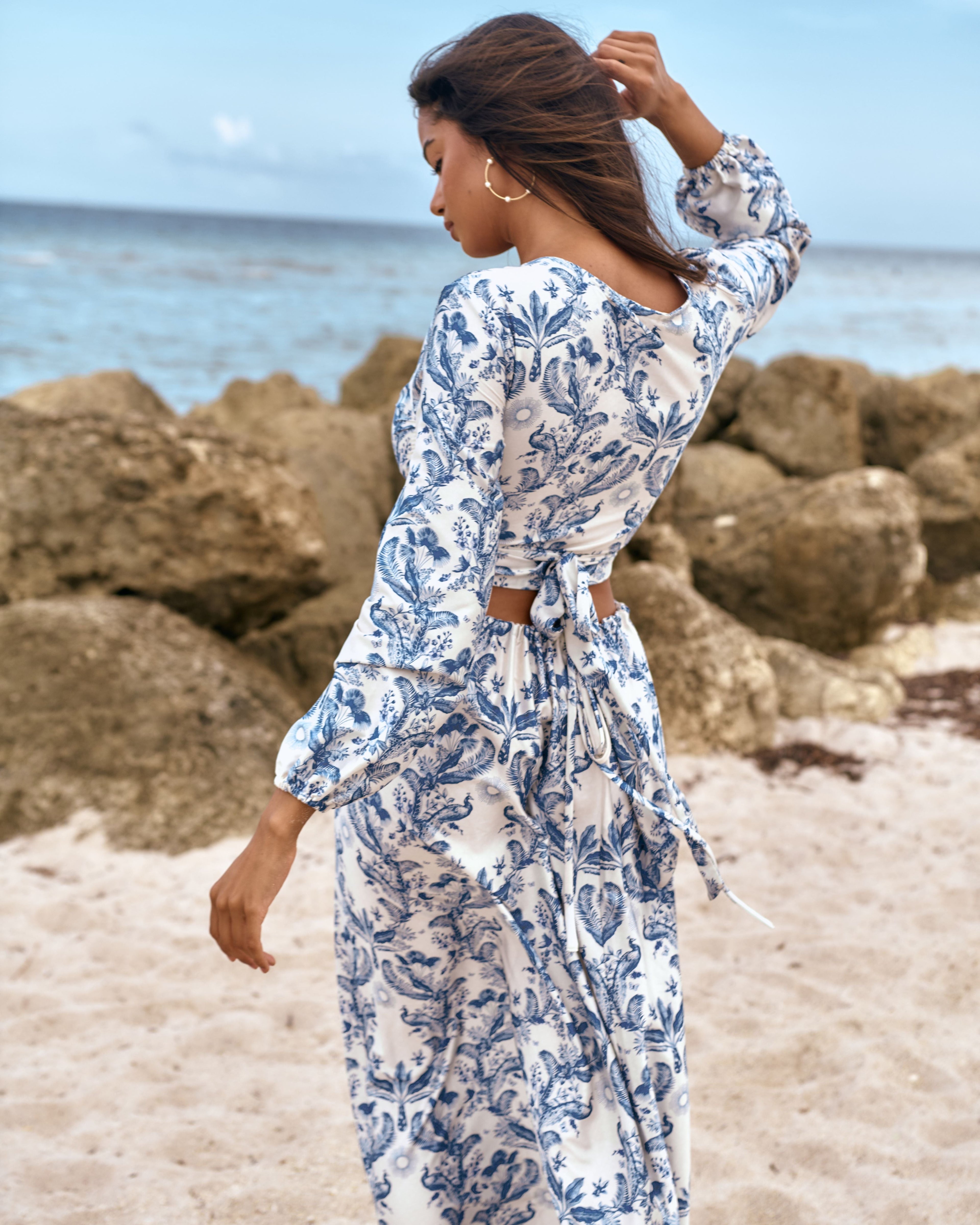 Attachable Skirt to Dress - French Toile