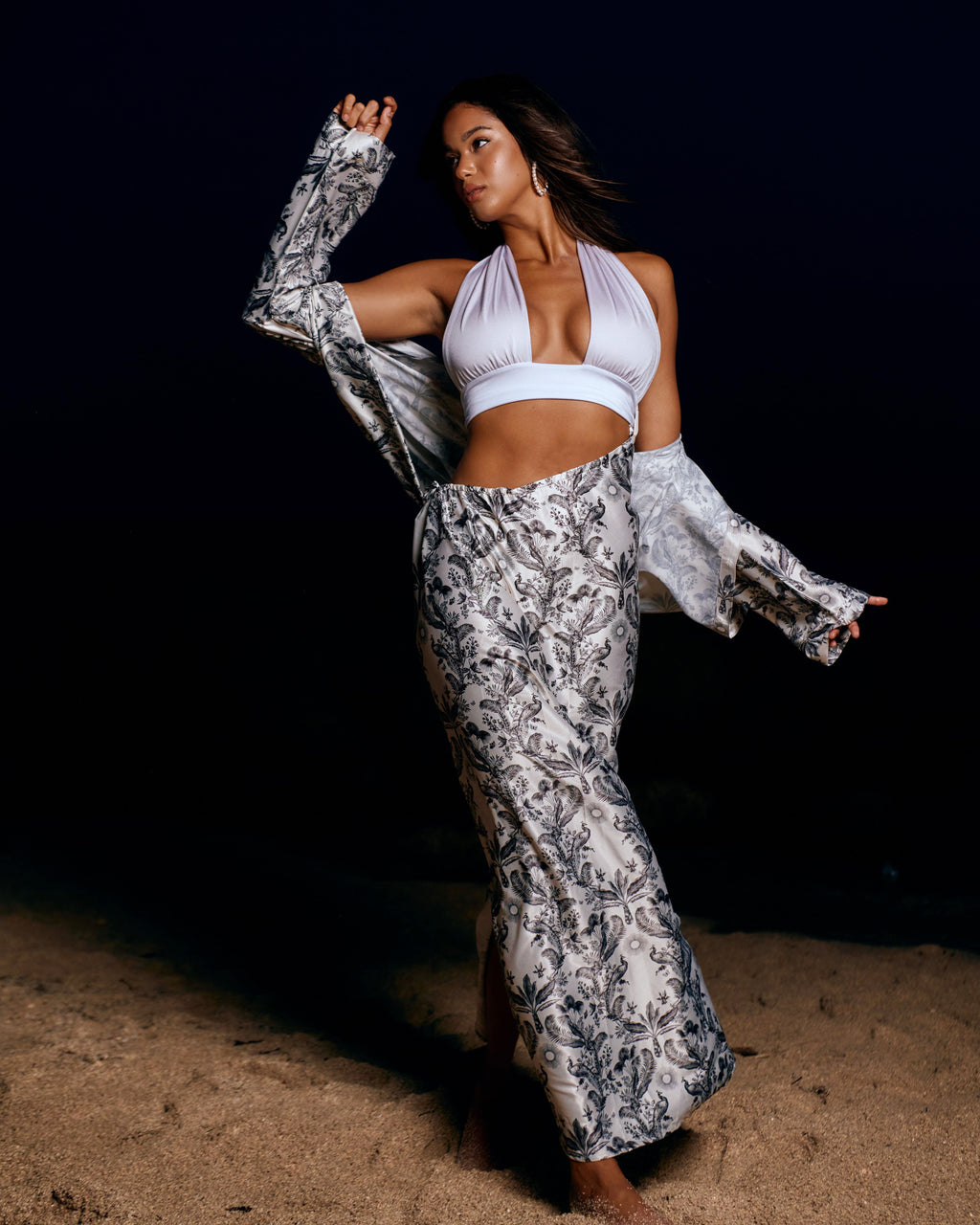 Attachable Skirt to Dress - French Toile