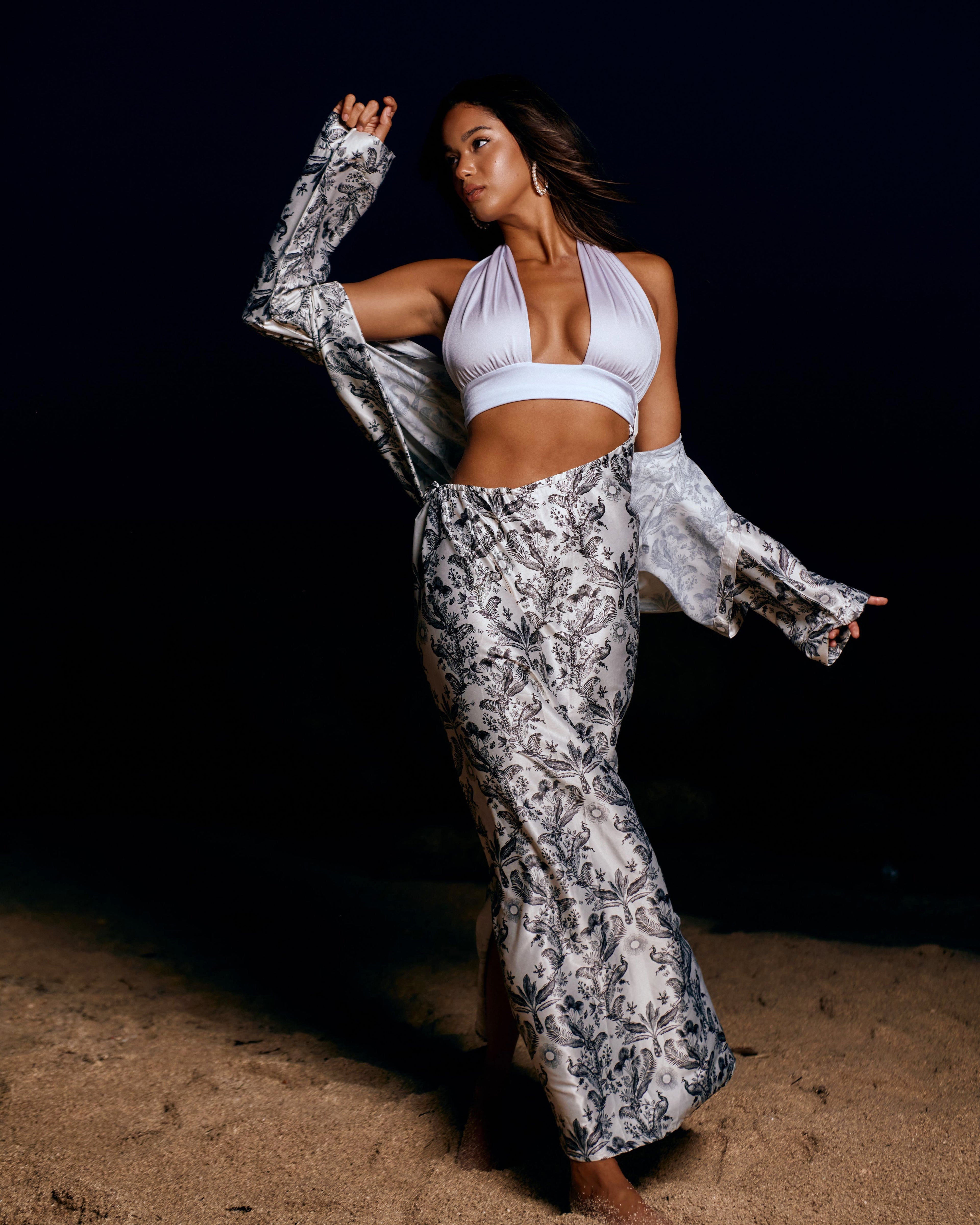 Attachable Skirt to Dress - French Toile