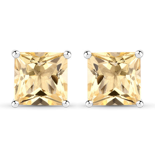 3.06 Carat Genuine Citrine .925 Sterling Silver Earrings