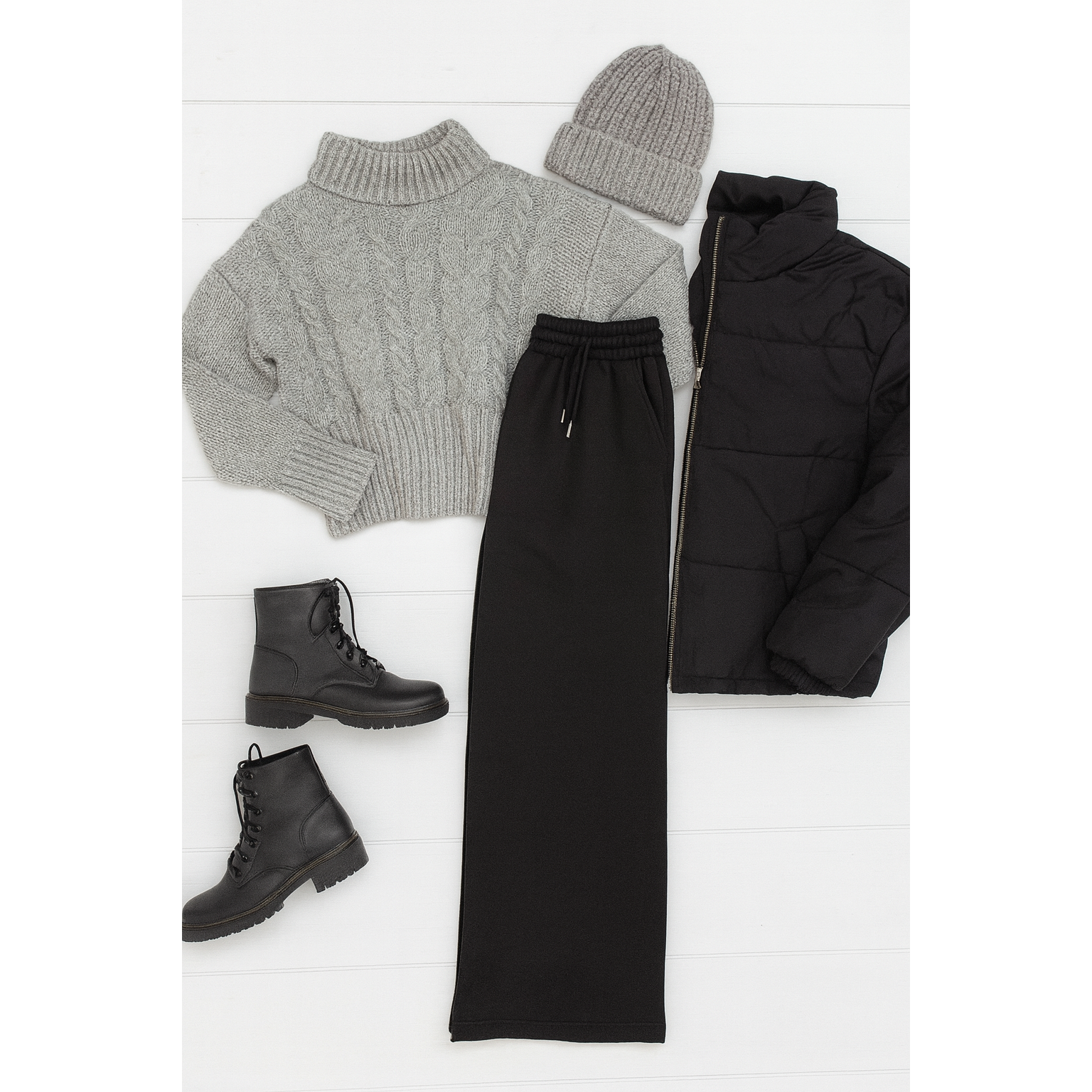 Ready to Ship | The Jenna - Comfy Wide Leg Fleece pants