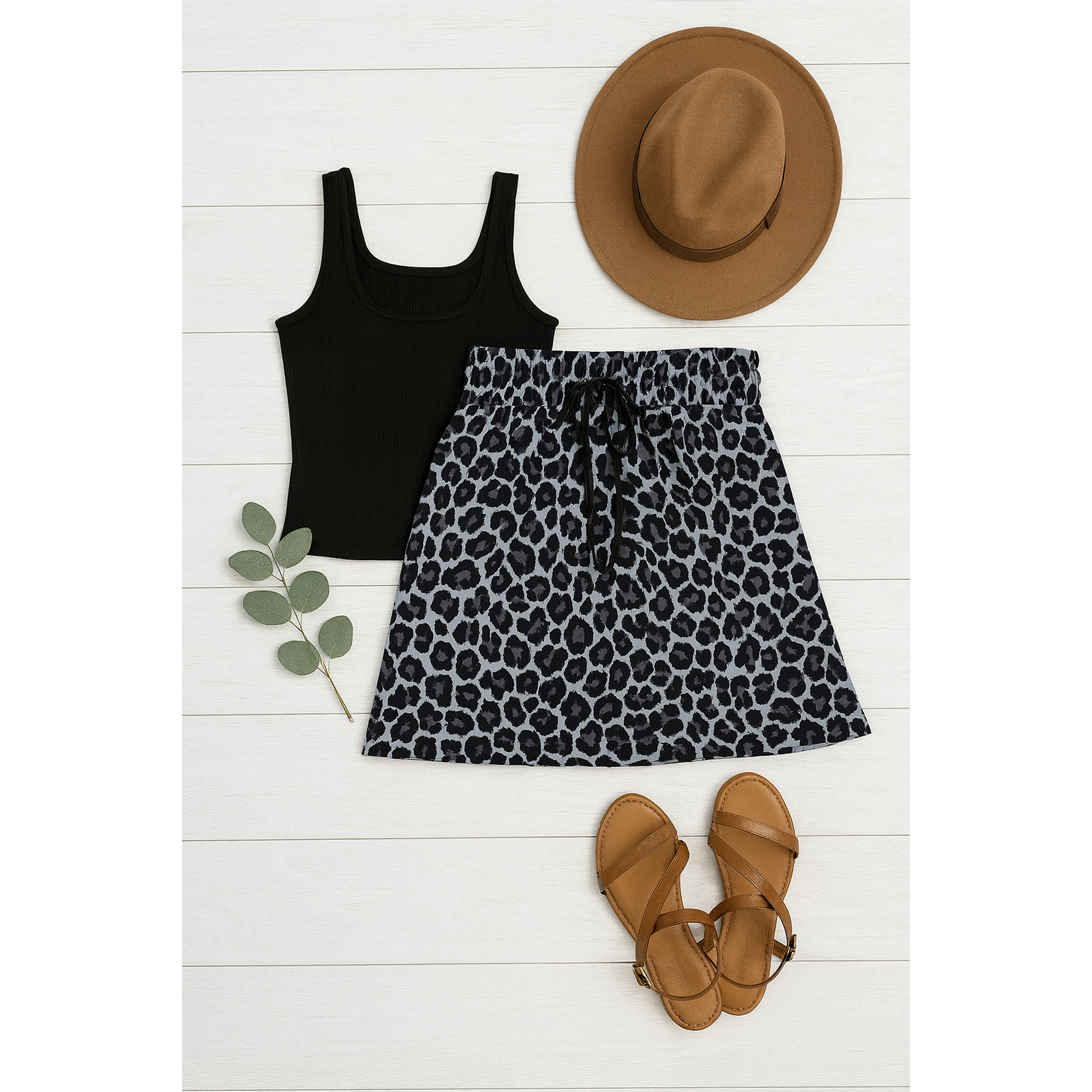 Ready to Ship | The Stella -  Snow Leopard Jogger Skirt