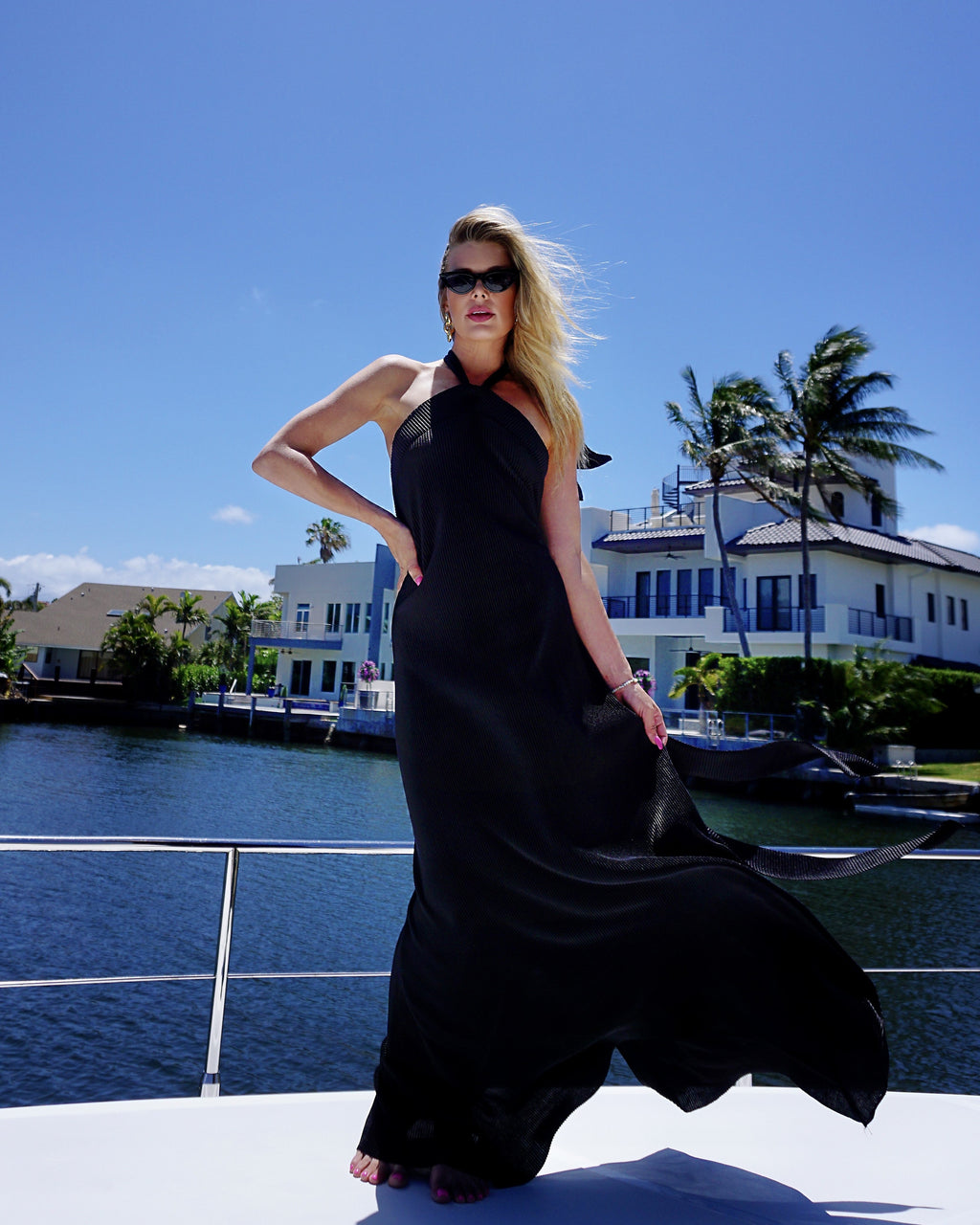 Monaco Maxi Dress - Plisse