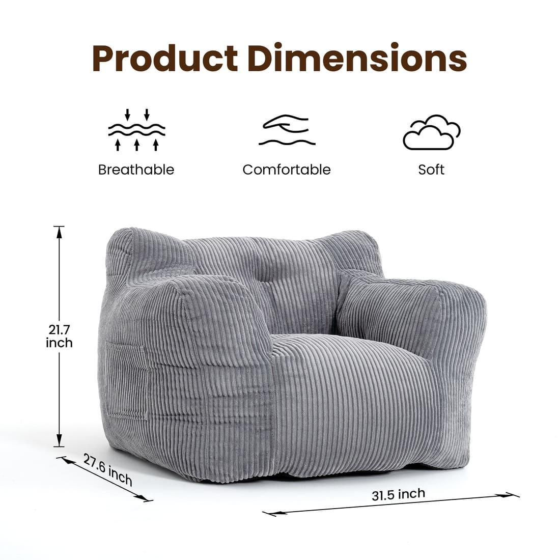 Pamapic Teens Bean Bag Chairs for Kids Gaming Playroom, Dorm & Reading Room