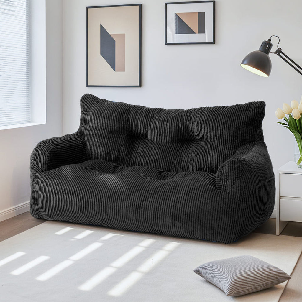 Pamapic 2-Seat Structured Big Bean Bag Chairs for Adult