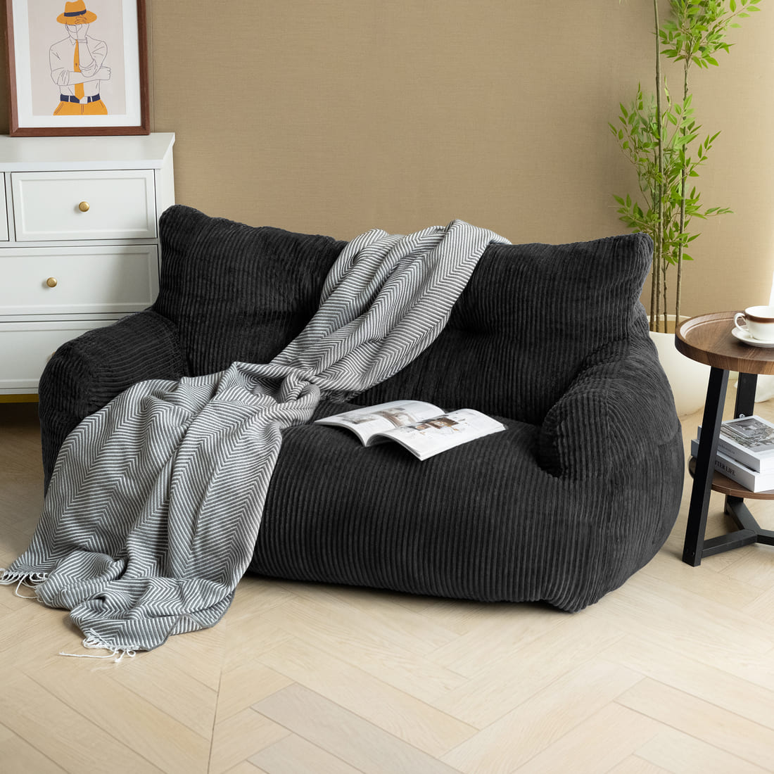 Pamapic Adult Bean Bag Chair for House Comfy